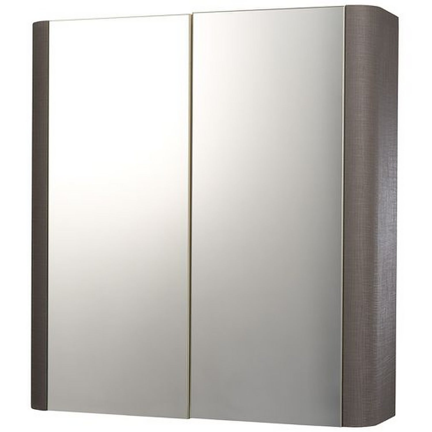 Linen Bathroom Mirror Cabinet 600mm - Grey