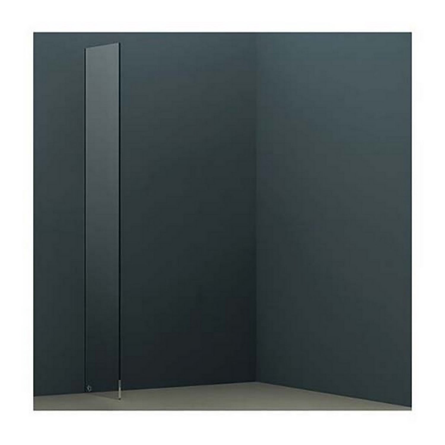 Wet Room Screen with Ceiling Bar 2000 x 800mm - Black