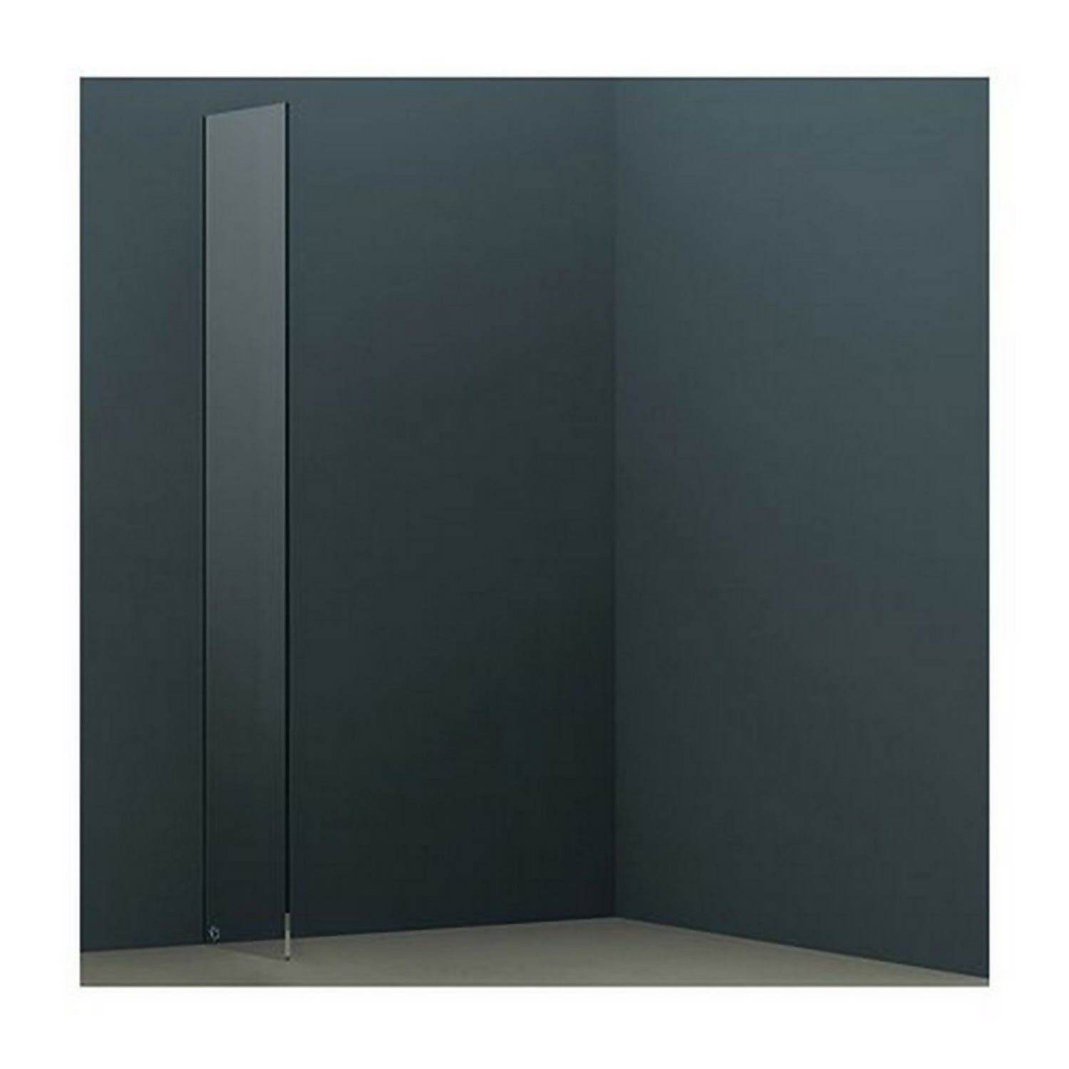 Wet Room Screen with Wall Bar 2000 x 800mm - Black