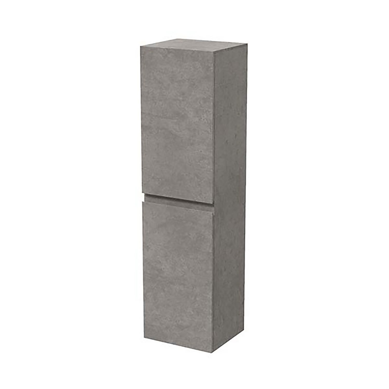 Mino Tall Wall Mounted Storage Unit - Concrete