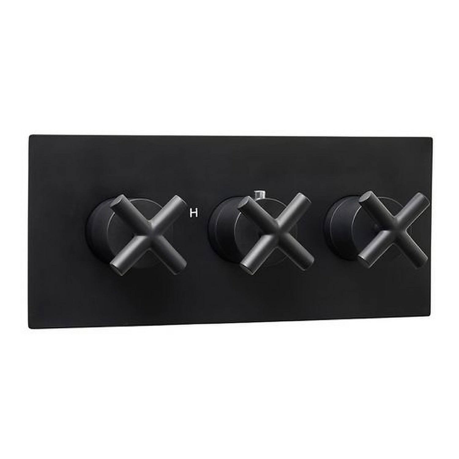 Noir Concealed Shower Valve Triple Thermostatic horizontal - Black