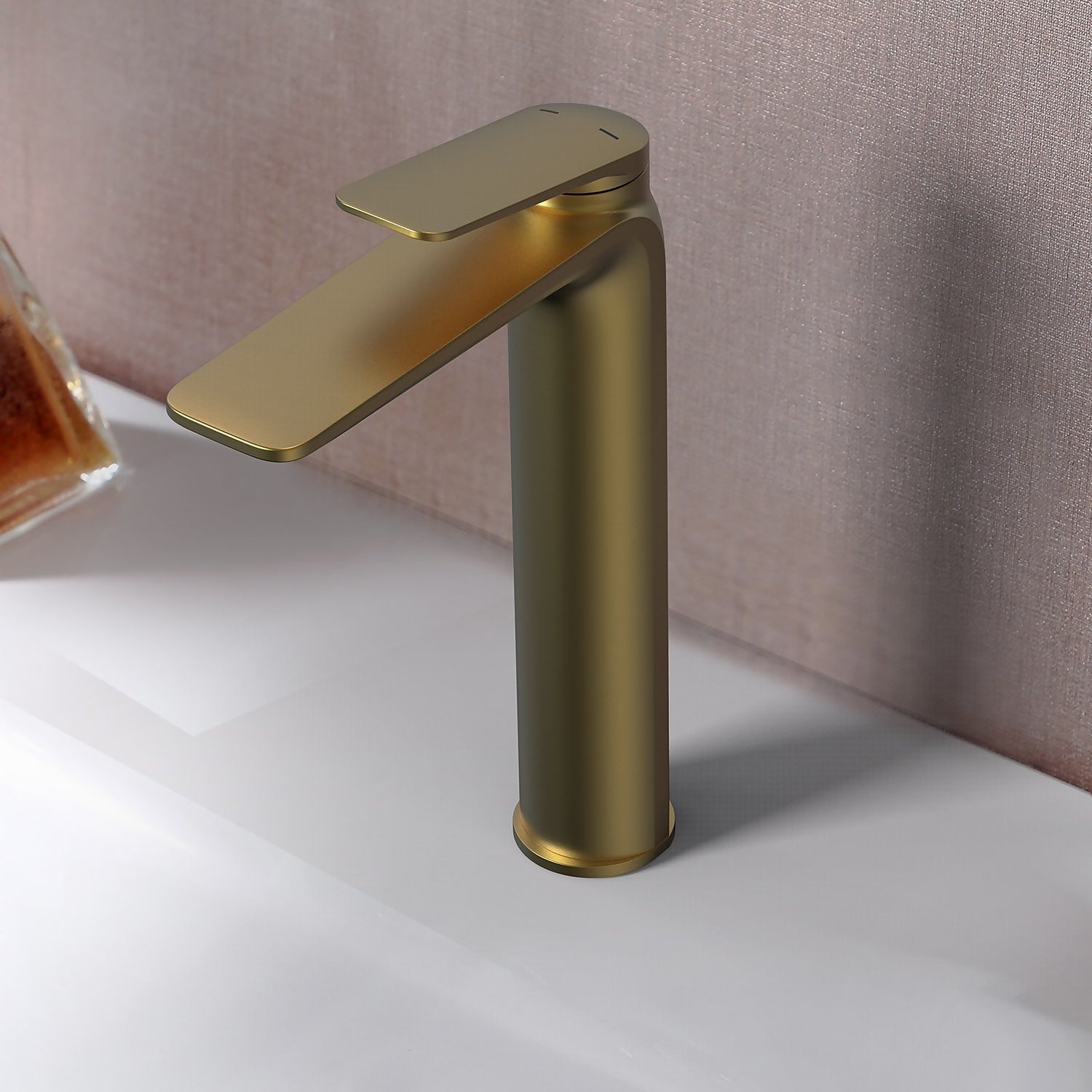 Aero Tall Basin Mixer Tap (No Waste) - Brushed Brass