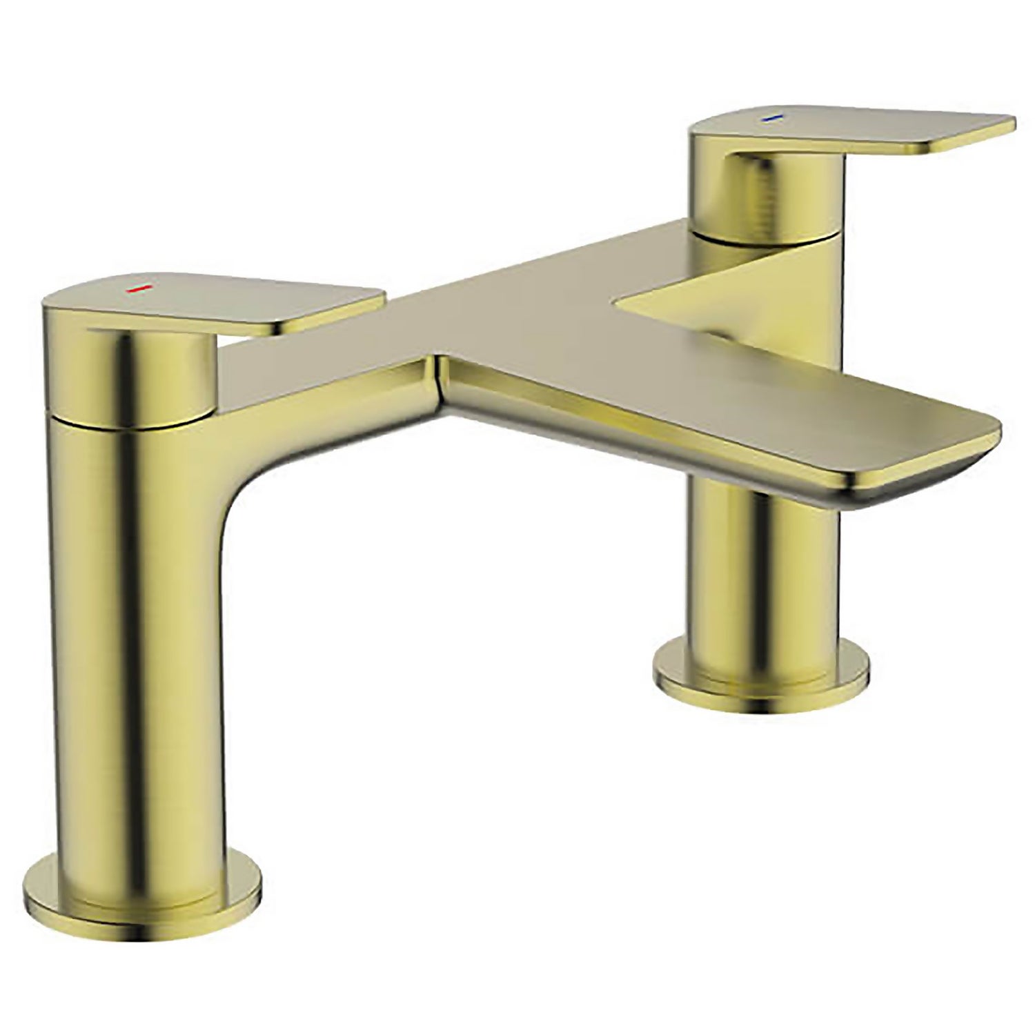 Aero Deck Mounted Bath Filler Tap - Brushed Brass