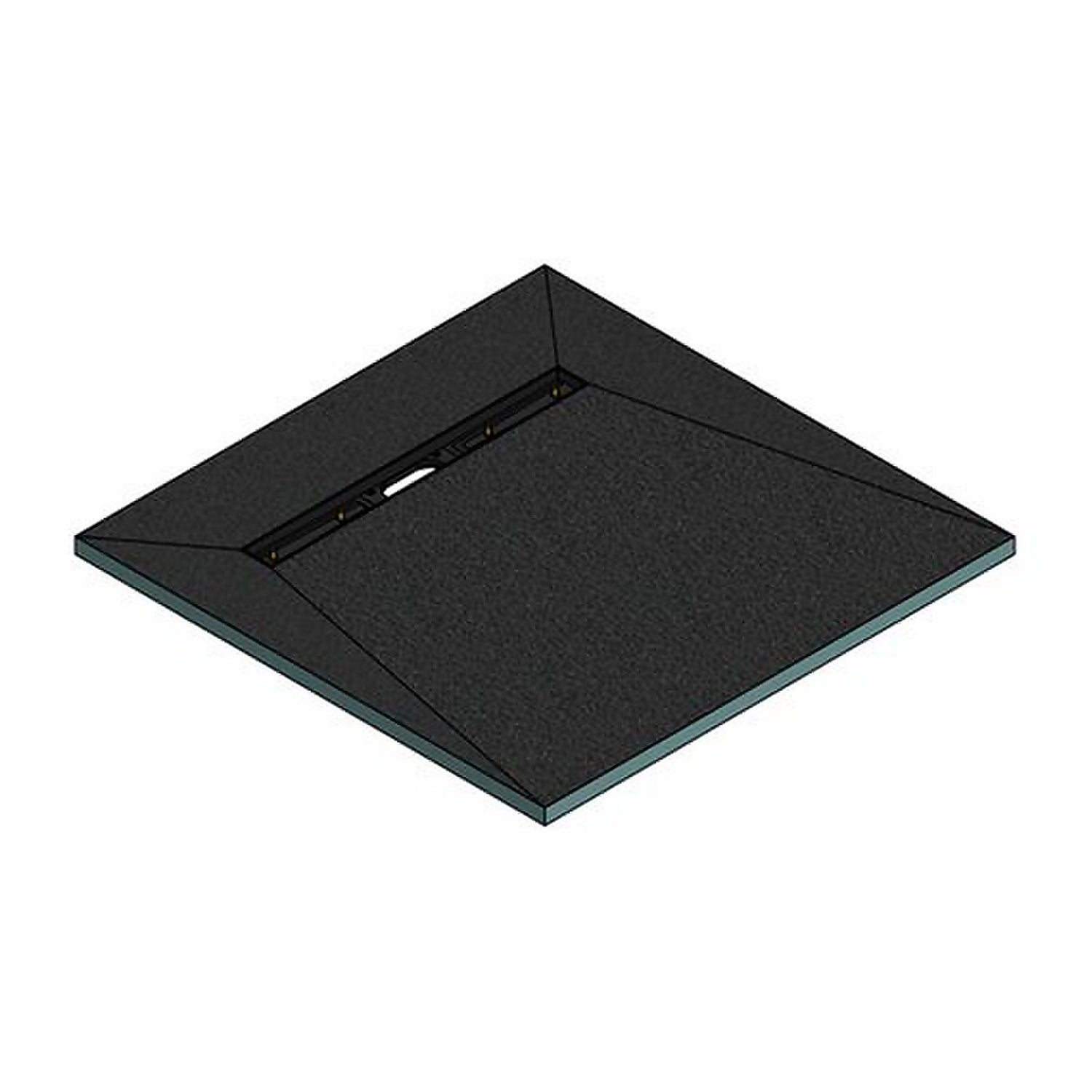 Linear 1200 x 1200mm End Drain Wet room Tray