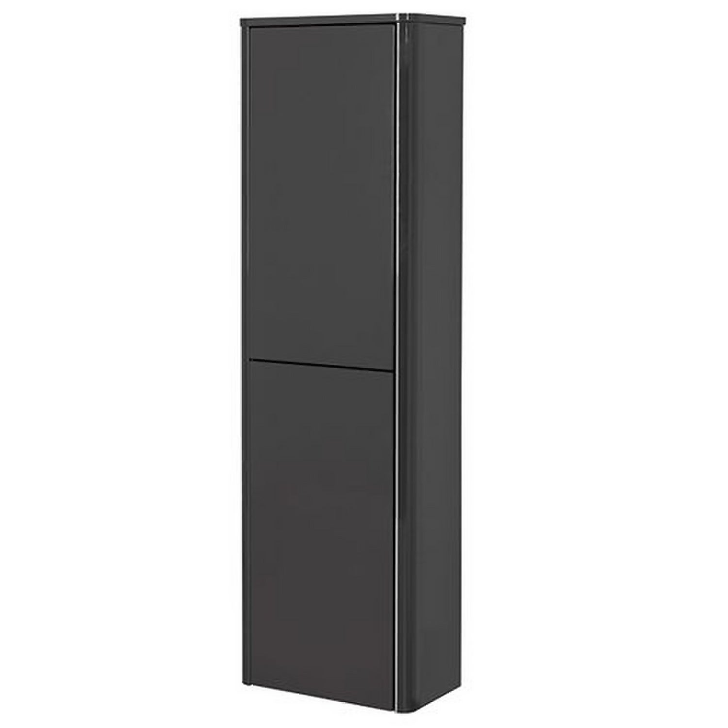 Lucca Tall Wall Mounted Storage Unit - Gloss Graphite