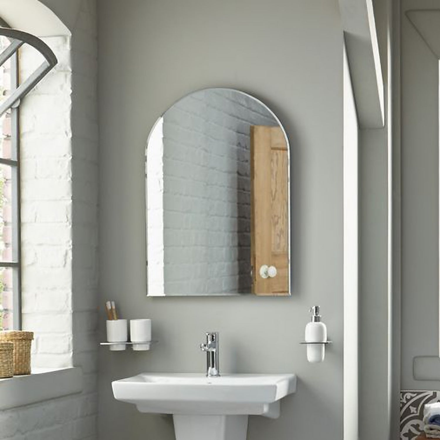 Watertec Arched Bathroom Mirror 500x700mm