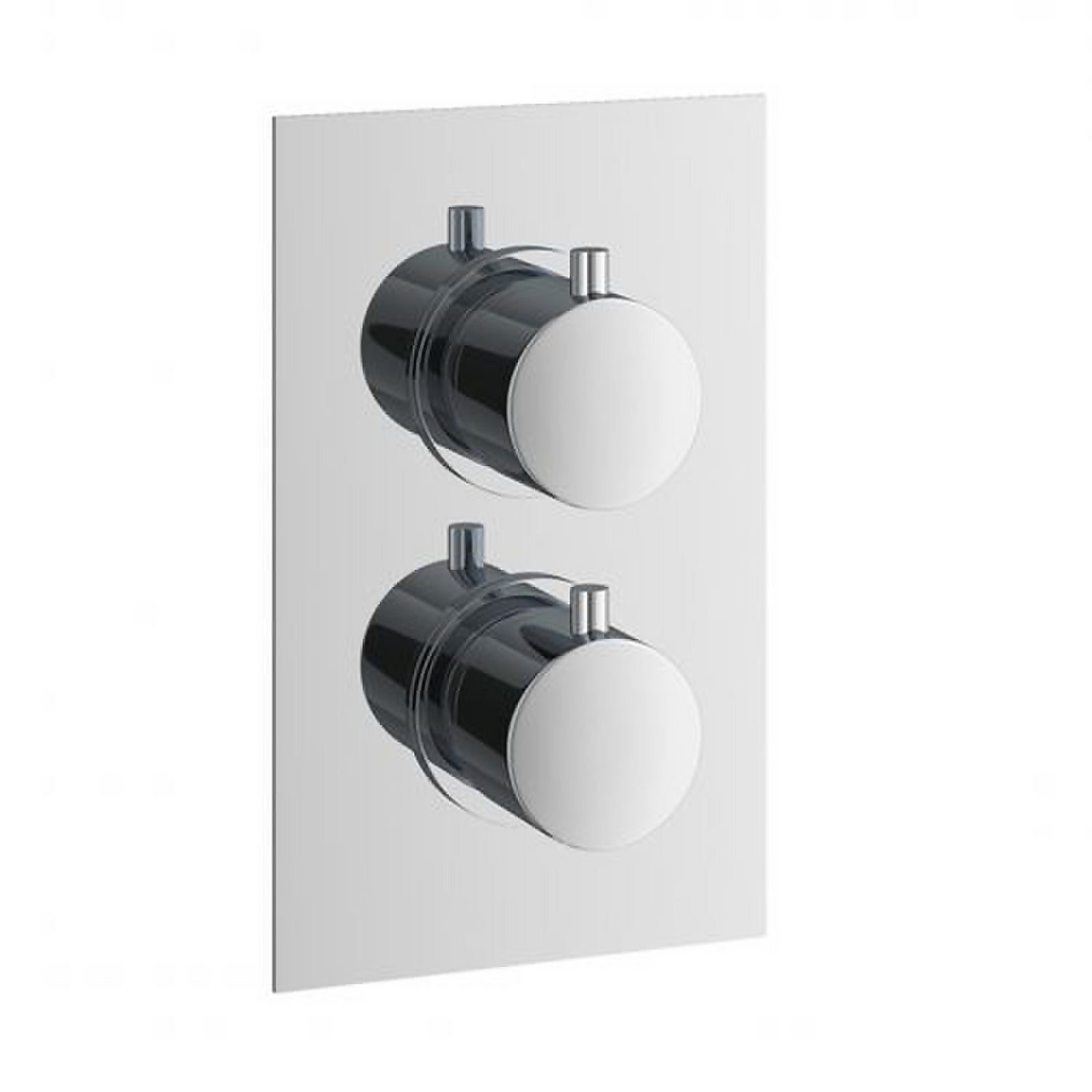 Round Shower Valve 2 Outlet Thermostatic - Chrome