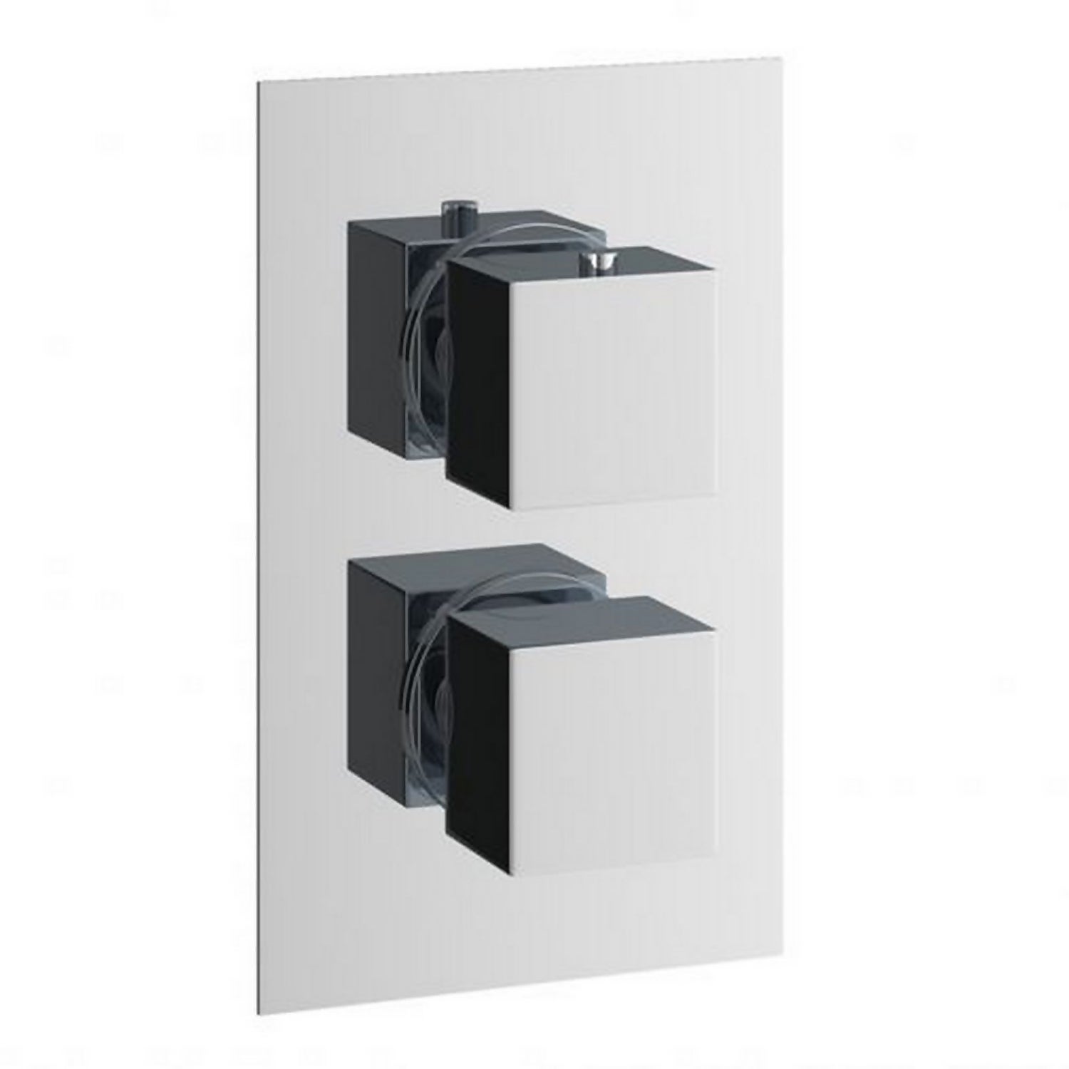 Square Shower Valve 1 Outlet Thermostatic - Chrome