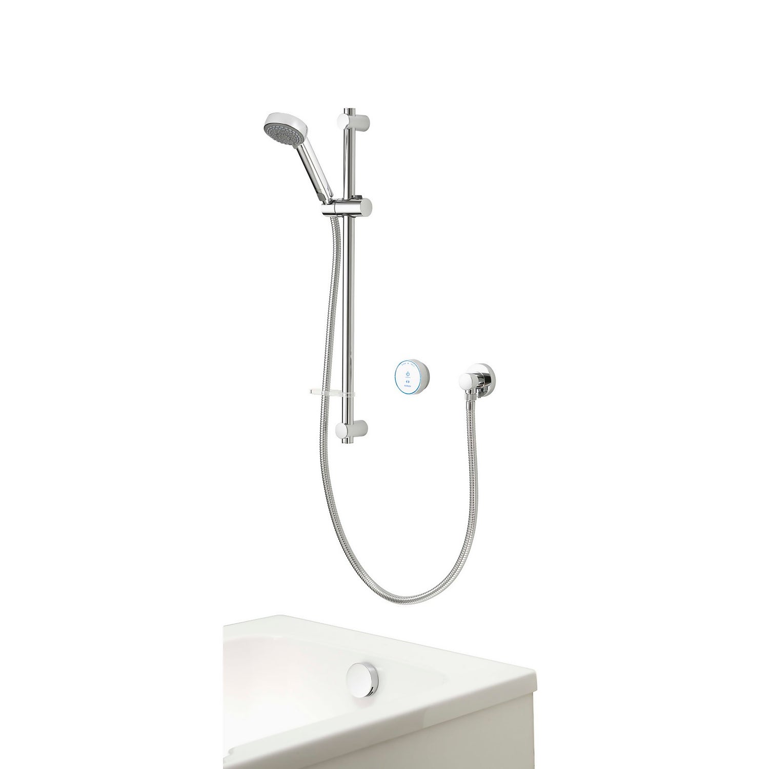 Aqualisa Quartz Blue Smart Shower & Bathfill Kit for Pumped Boilers