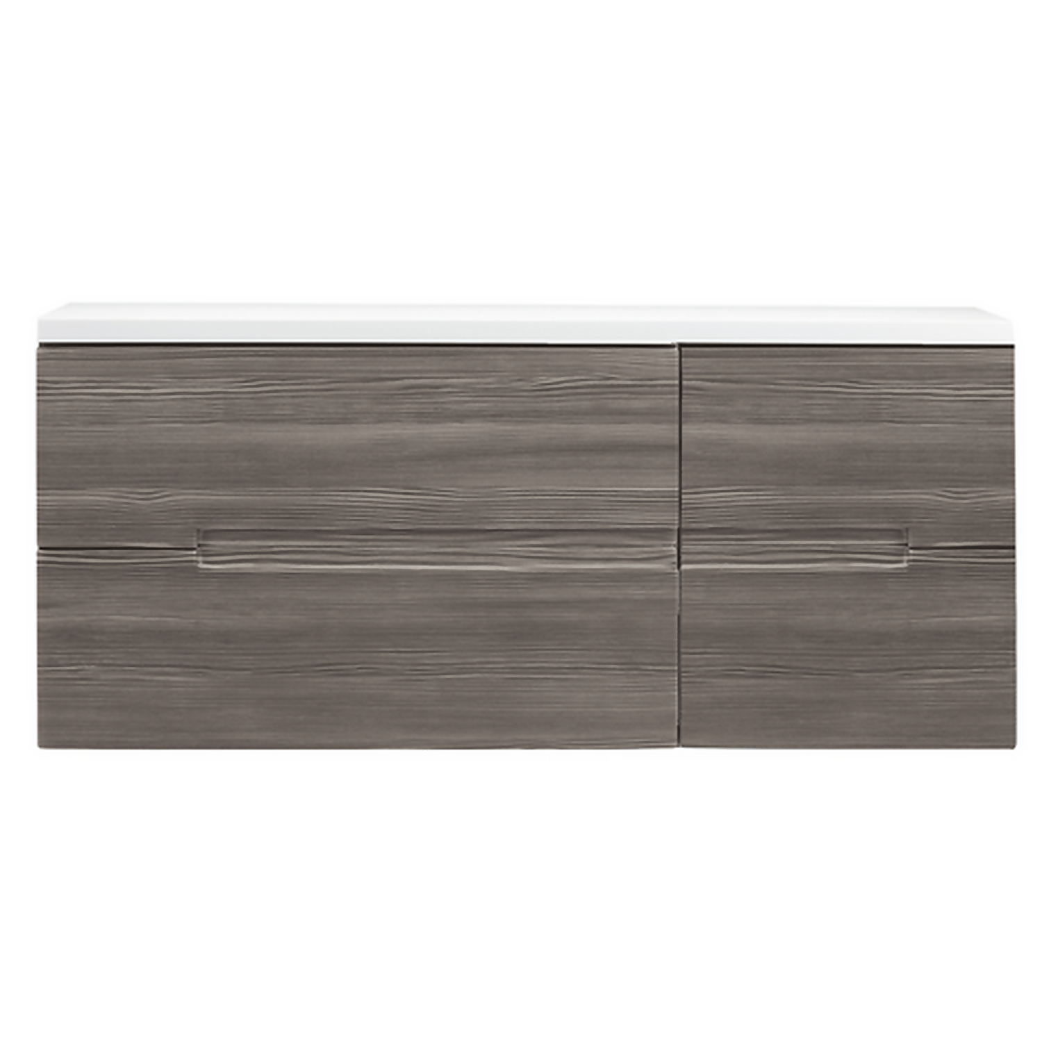 Vermont 1200mm Grey Avola Wall Mounted Unit with White Worktop