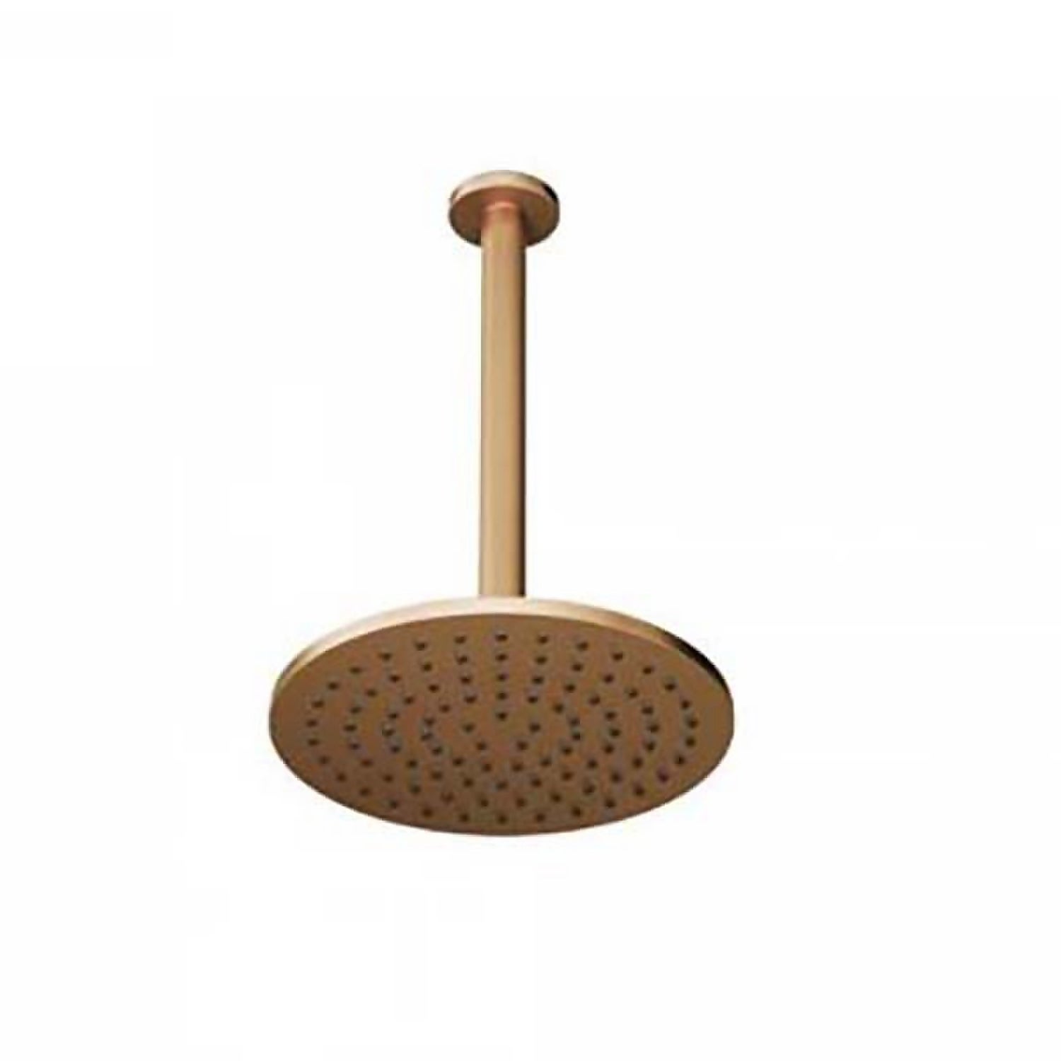 Round shower head ceiling arm bronze