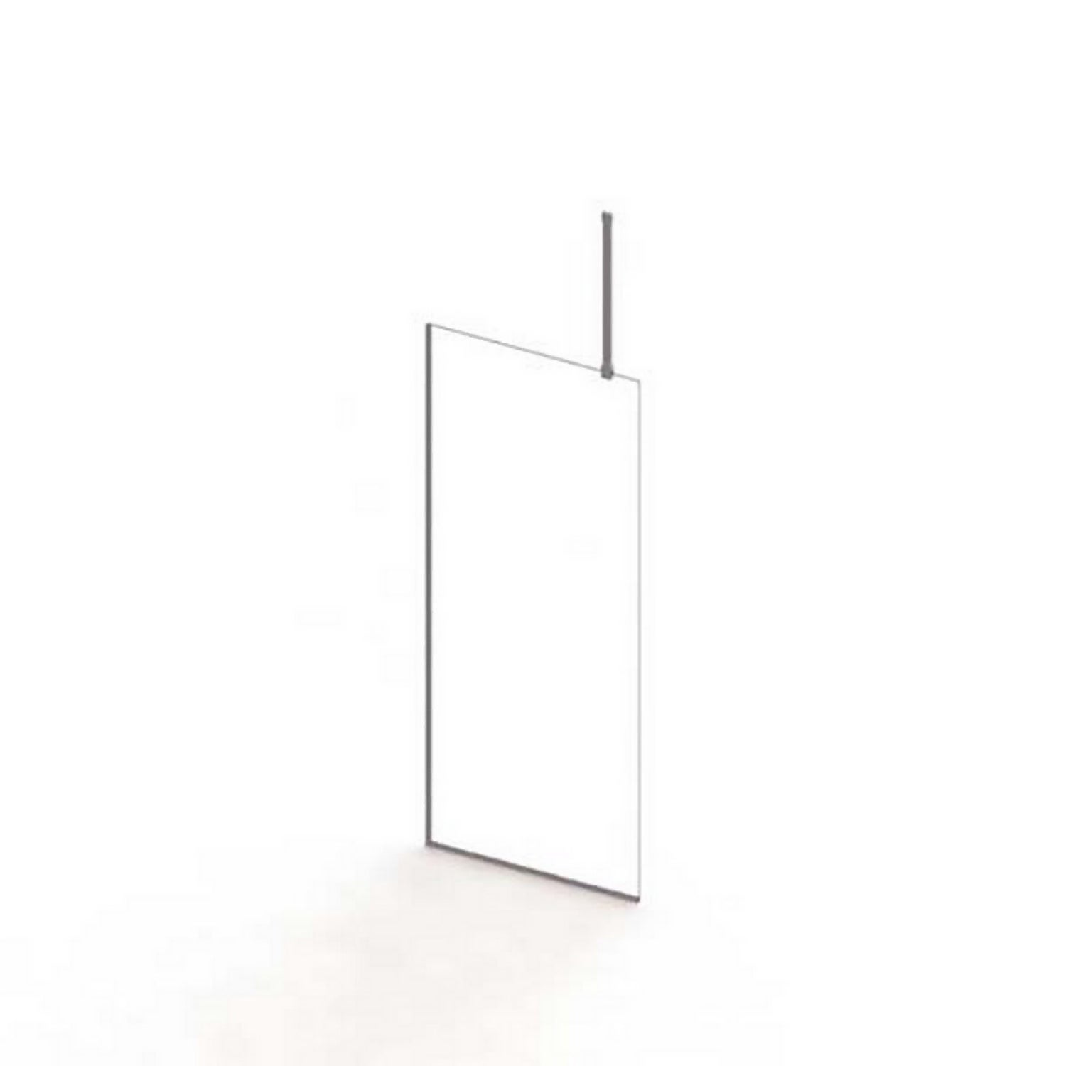 Etta Wet room Screen with Ceiling Arm2000x1000mm in Bronze