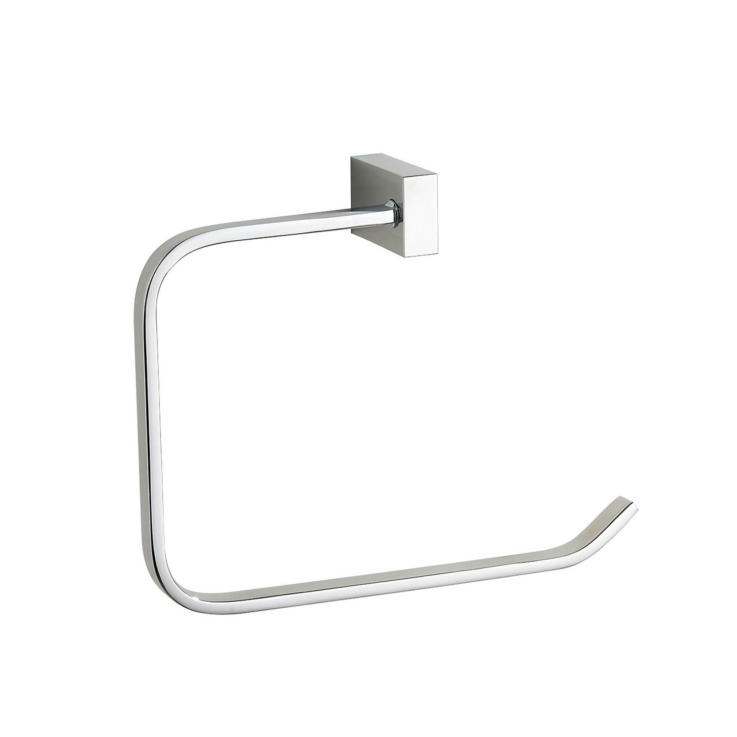 Square Chrome Towel Ring