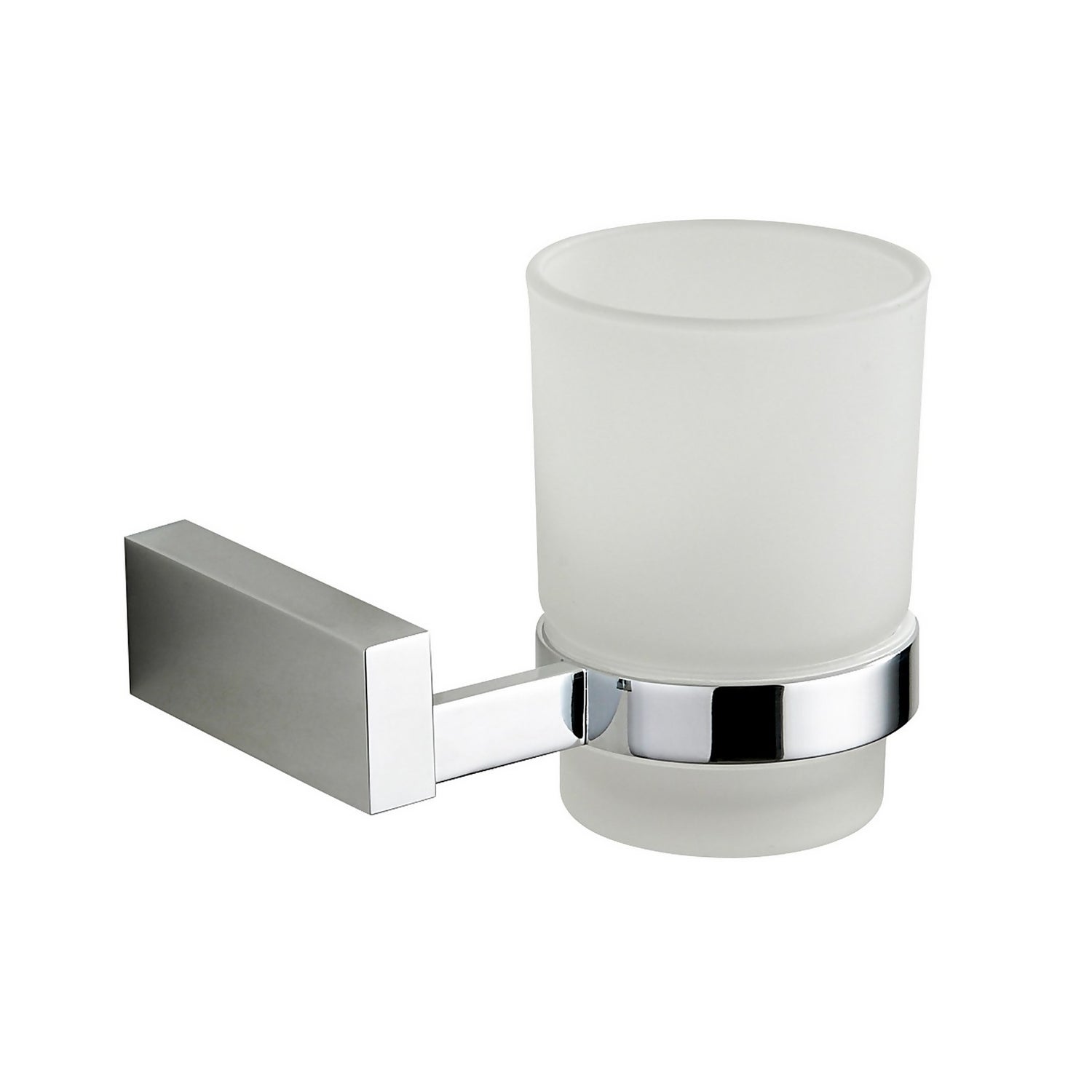Square Chrome Tumbler and Holder