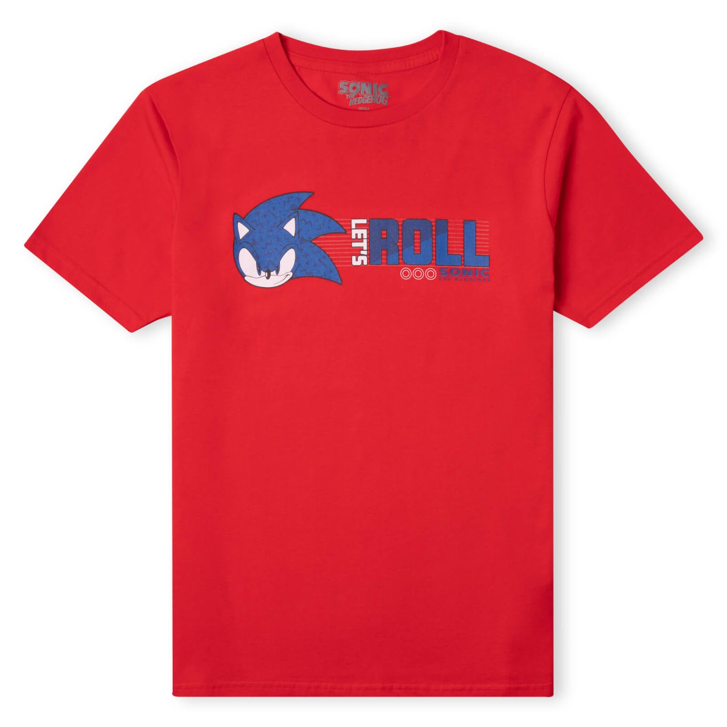 Camiseta The Hedgehog Lets Roll para hombre - Rojo