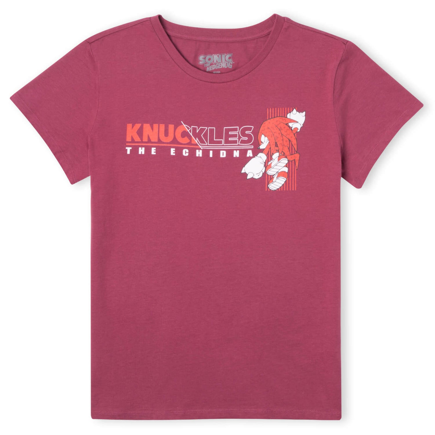 Camiseta para mujer The Echidna de Sonic The Hedgehog Knuckles - Burdeos