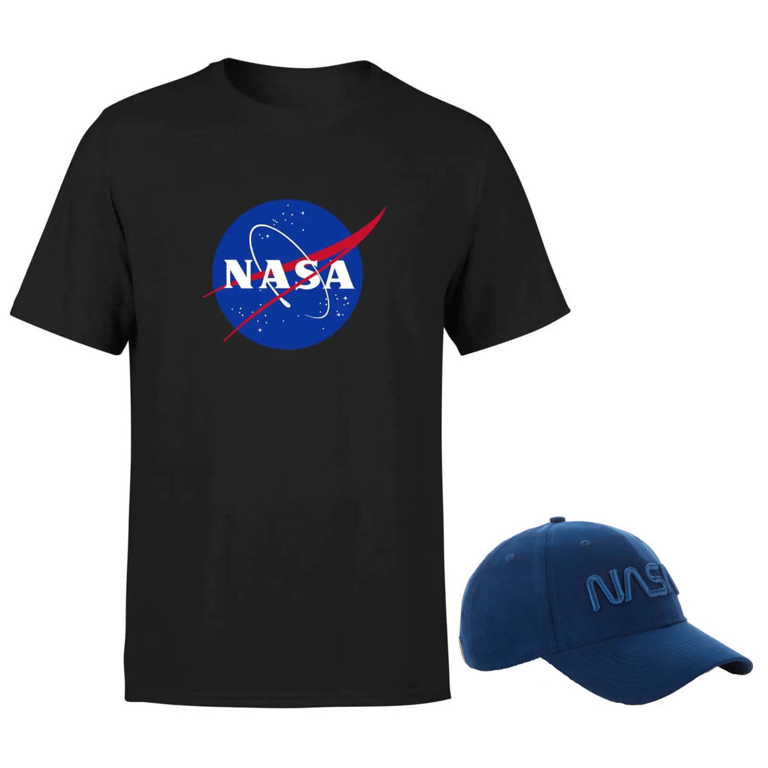 NASA Navy Cap & Nasa T-Shirt Bundle