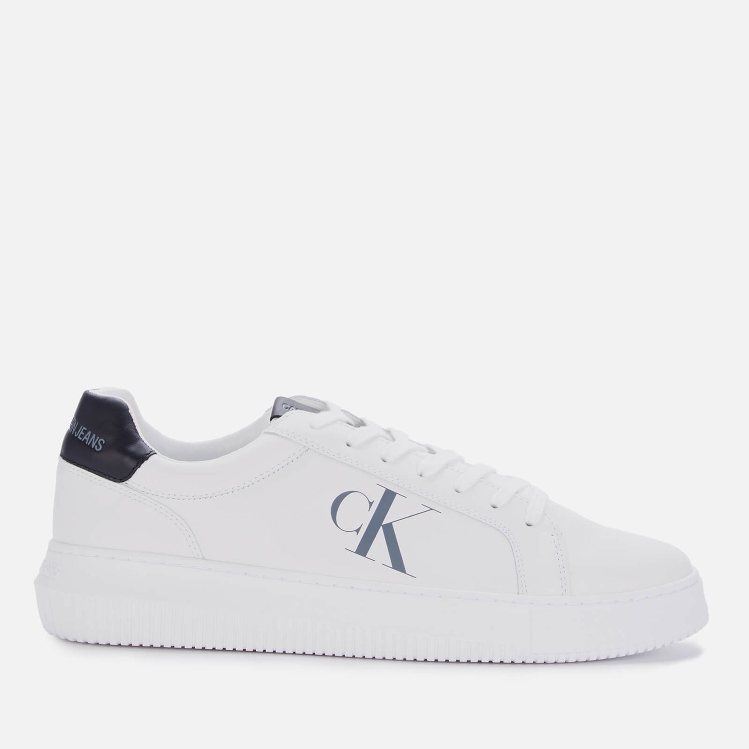 Calvin Klein Jeans Men's Chunky Leather Cupsole Trainers - Bright White