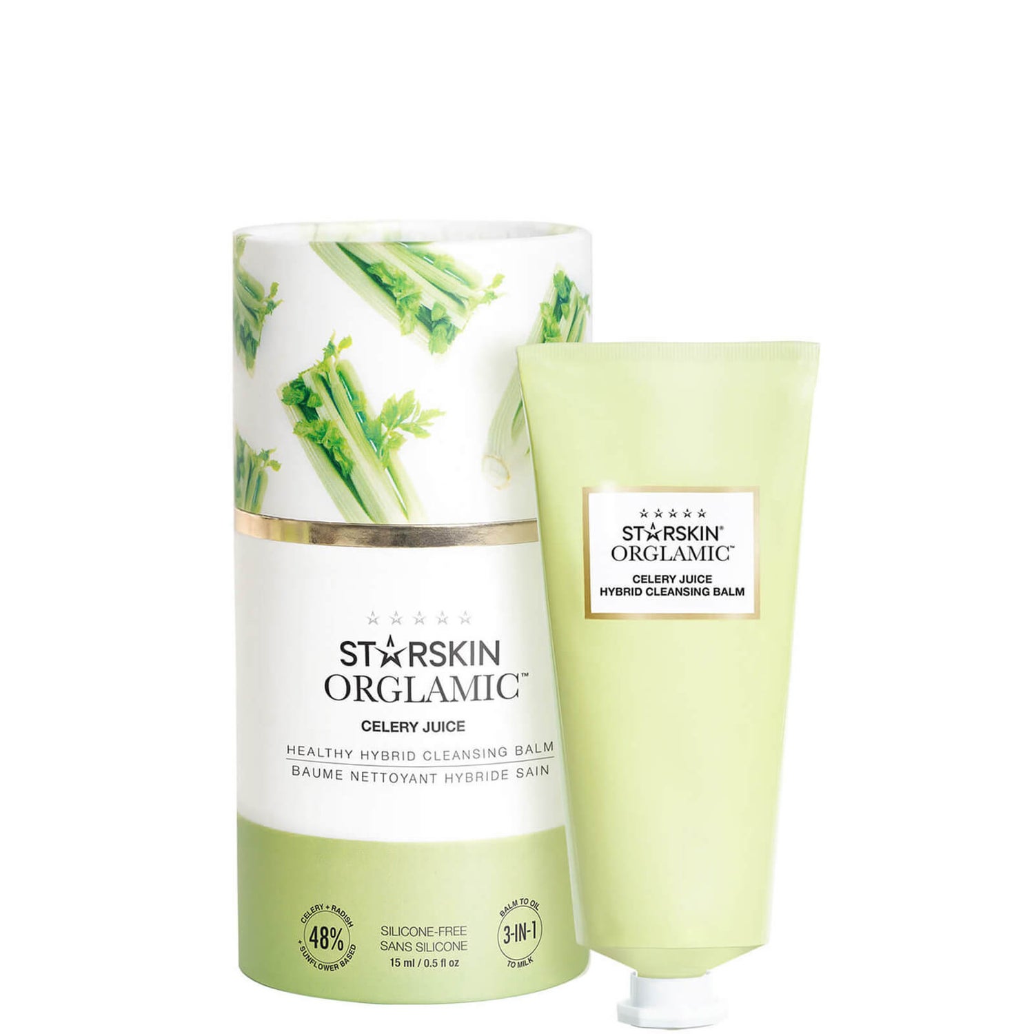 Очищающий бальзам с соком сельдерея STARSKIN Orglamic Celery Juice Healthy Hybrid Cleansing Balm, 15 мл
