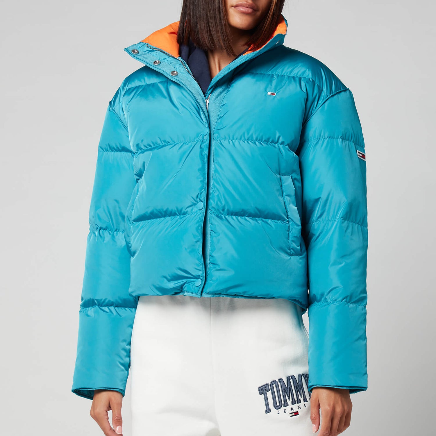 Tommy Jeans Women's Colour Pop Puffer Jacket - Tidewater