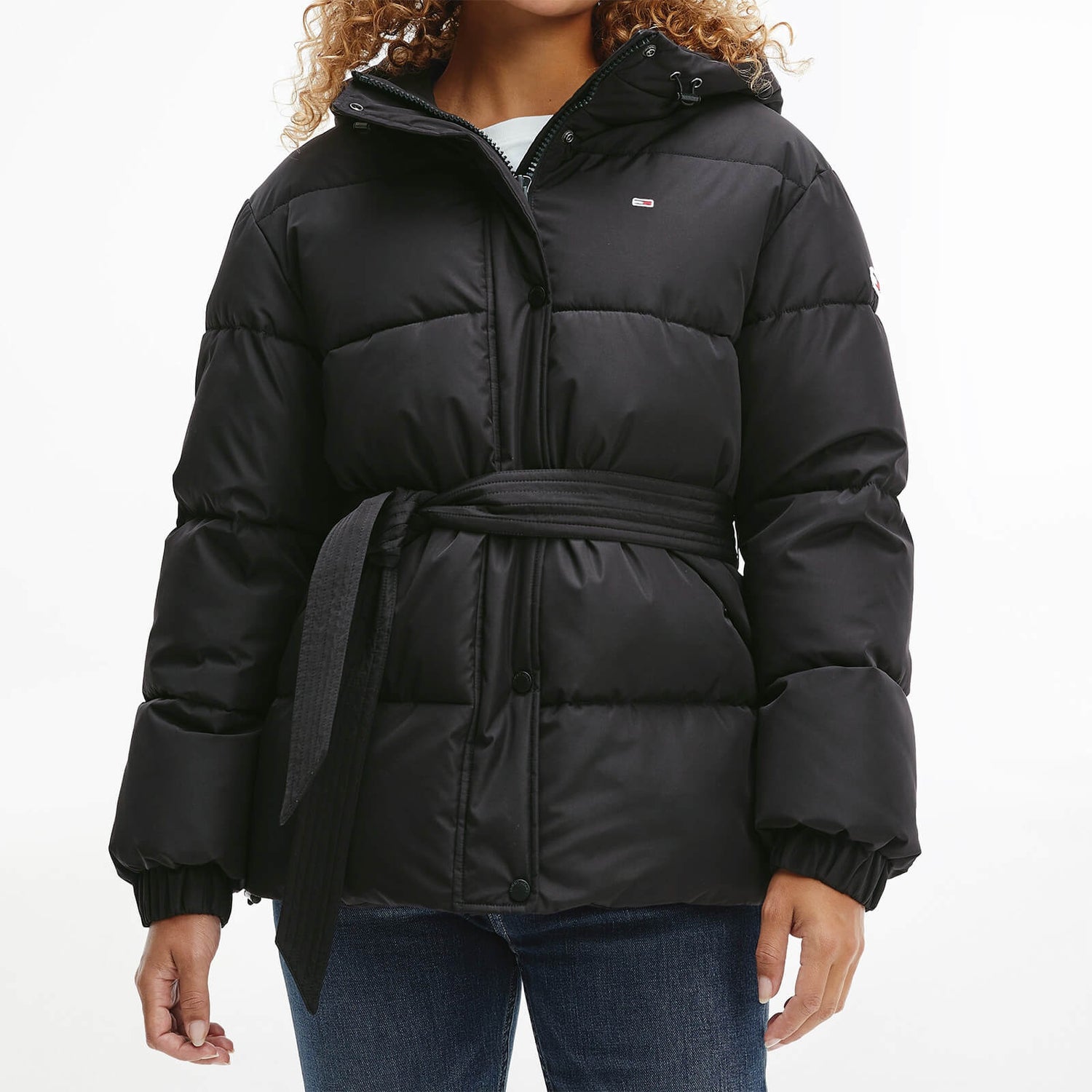 Tommy Jeans Women's Recycled Belted Puffer - Black