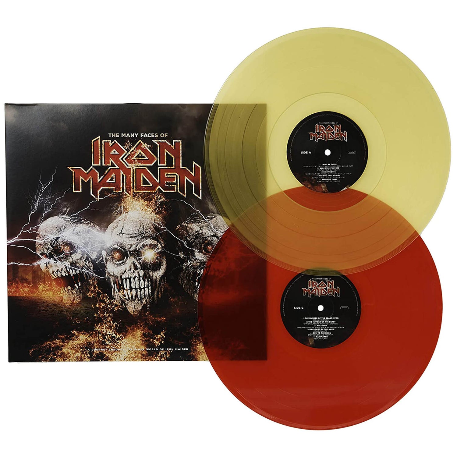 The Many Faces Of Iron Maiden (Vinyle jaune/rouge transparent limité)