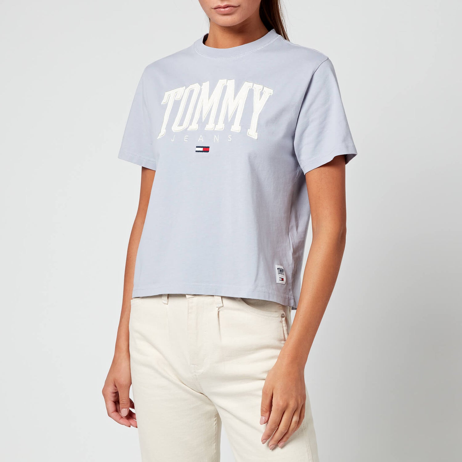 Tommy Jeans Women's Abo Organic Collegiate T-Shirt - Lovely Lavender - XS