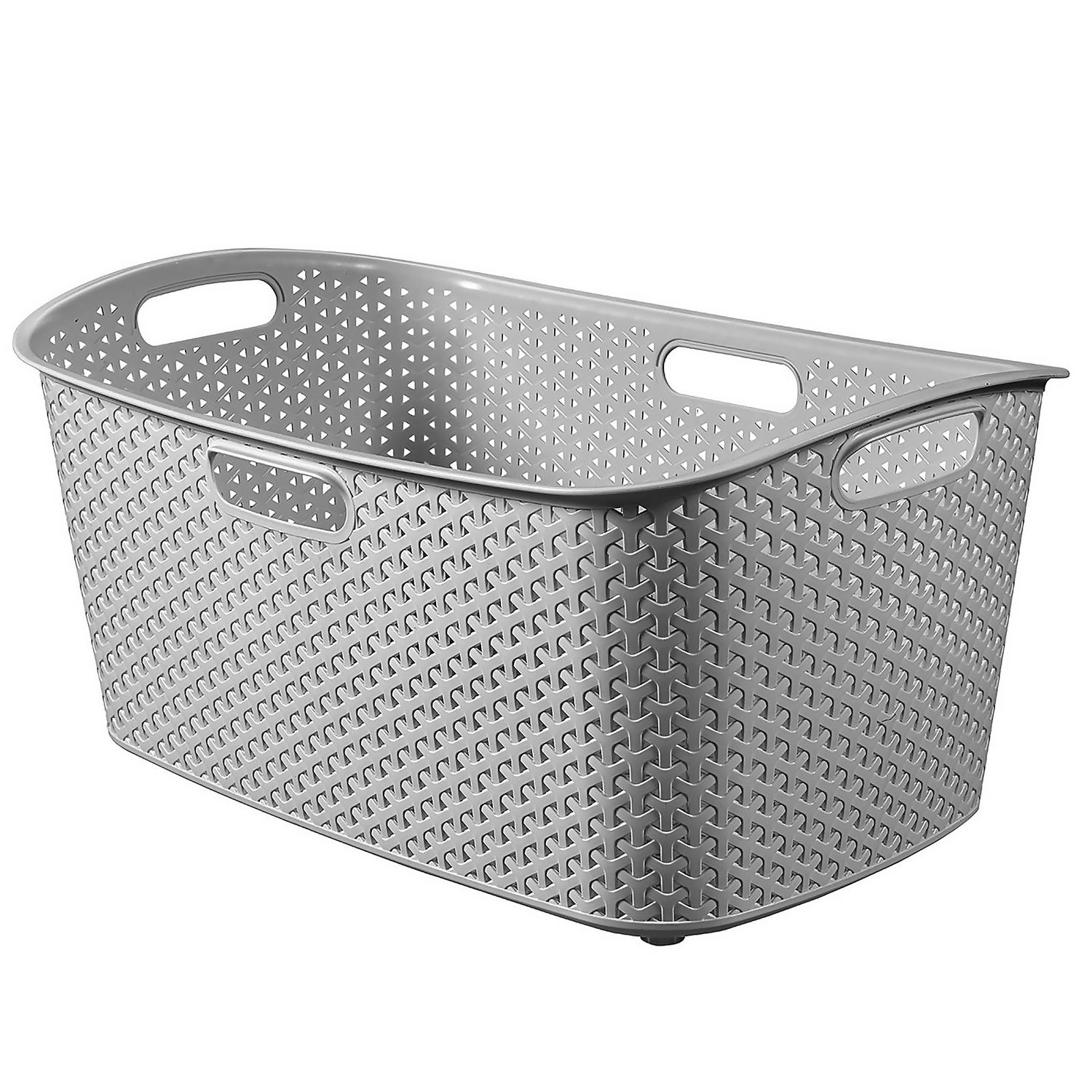 gas Graf Hoeveelheid geld Curver My Style Laundry Plastic Storage Basket Vinatge Grey, 47 Litre |  Homebase