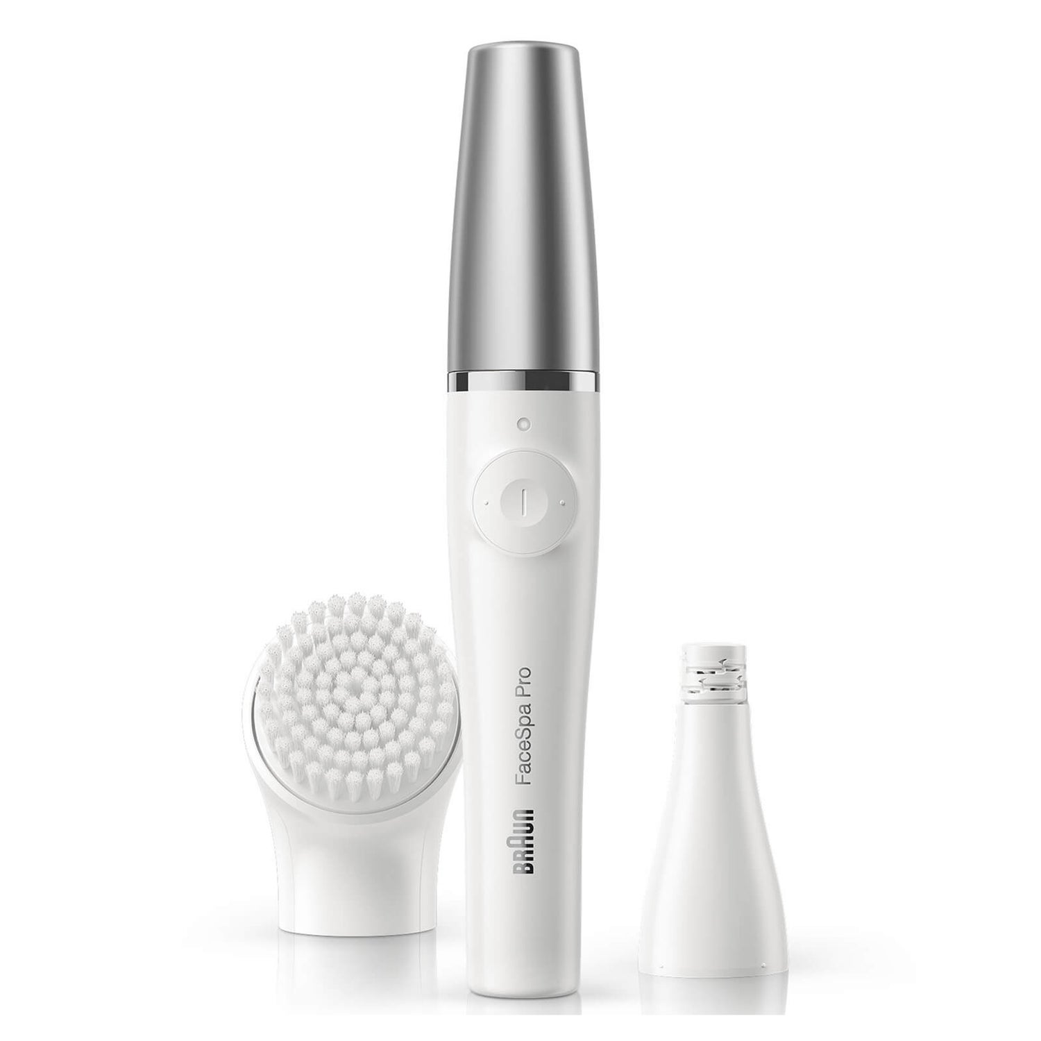 Braun FaceSpa Pro SE910 2-in-1 Beauty-Gerät zur Gesichts-Epilation, weiß/silber