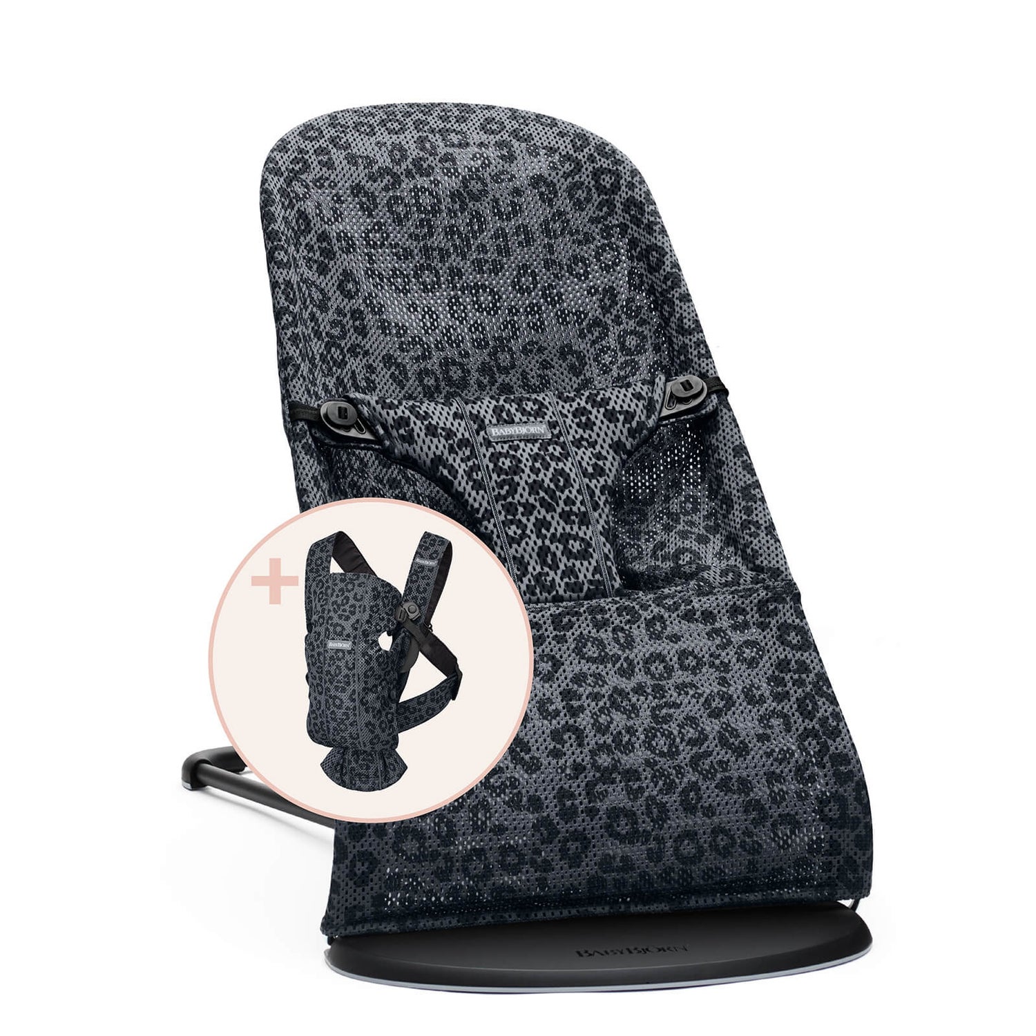 BABYBJÖRN Bouncer Bliss & Baby Carrier Mini Bundle - Anthracite Leopard