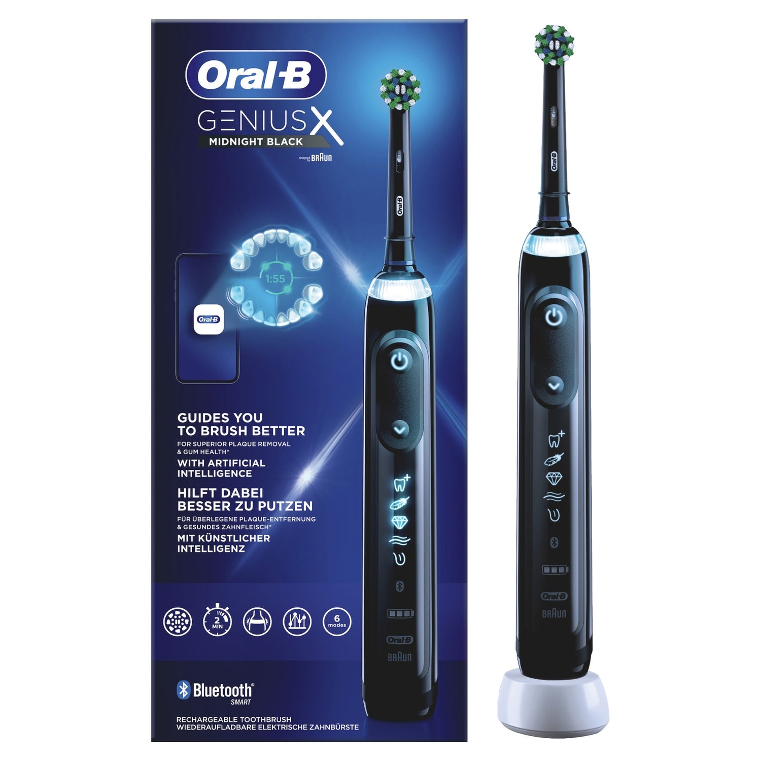 Oral-B Genius X Elektrische Zahnbürste, Black