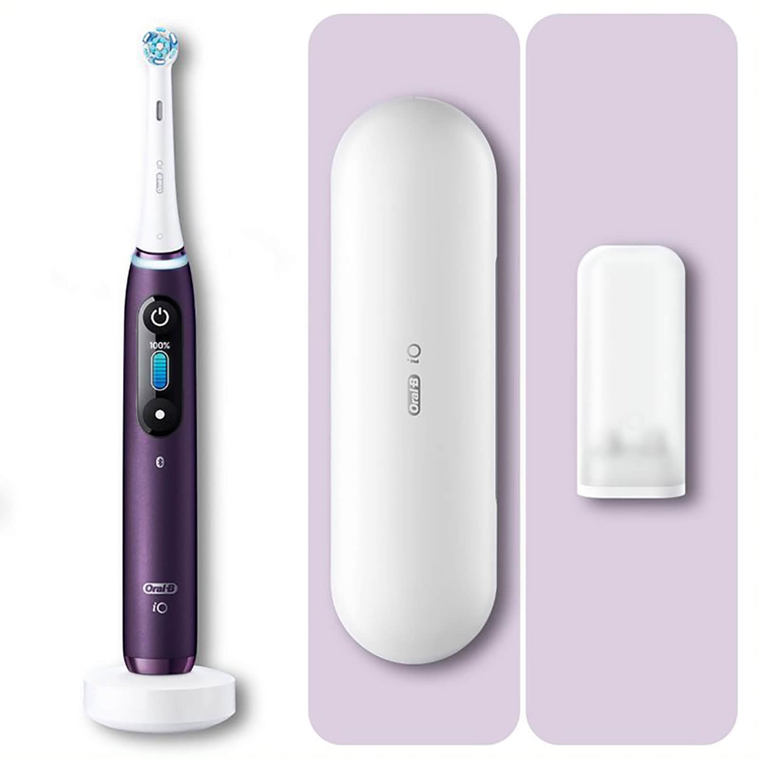 [Zahnarztpraxis-Angebot] Oral-B iO 8 Elektrische Zahnbürste, Reiseetui, violet ametrine