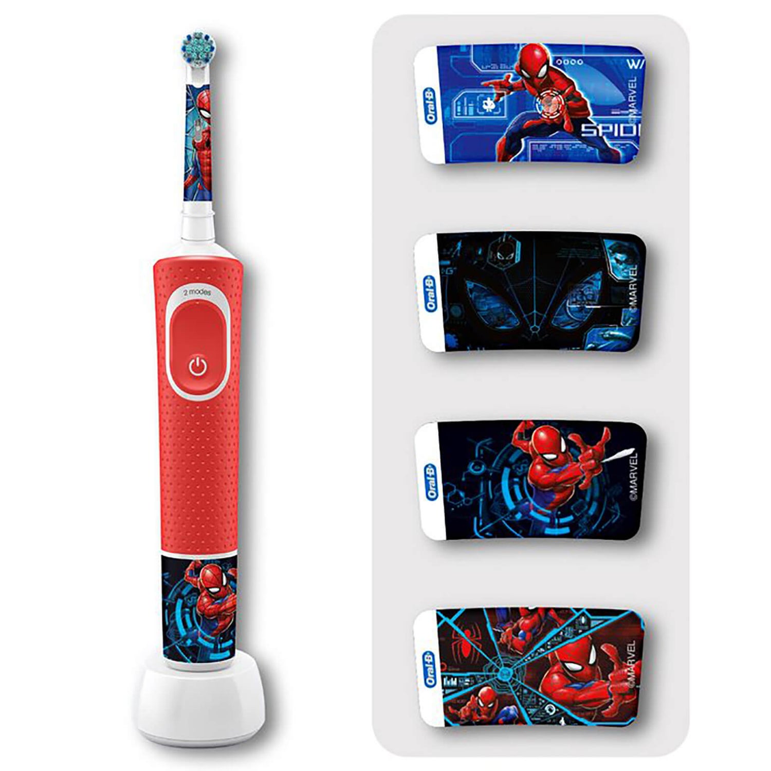 Oral-B Kids Elektrische Zahnbürste Spiderman, ab 3 Jahren, rot