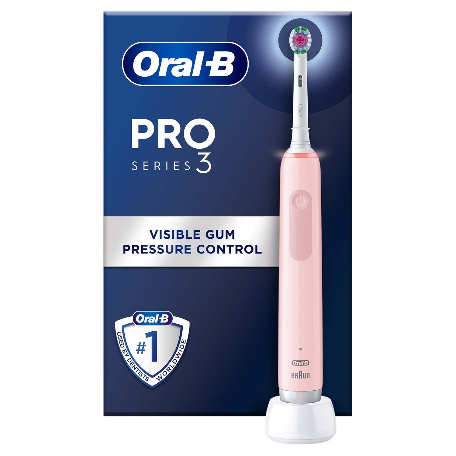 Oral B Pro 3000 3D White Pink Electric Toothbrush