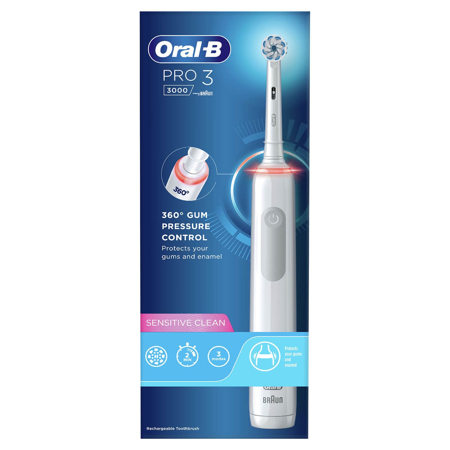 Oral B Pro 3000 Sensitive White Electric Toothbrush