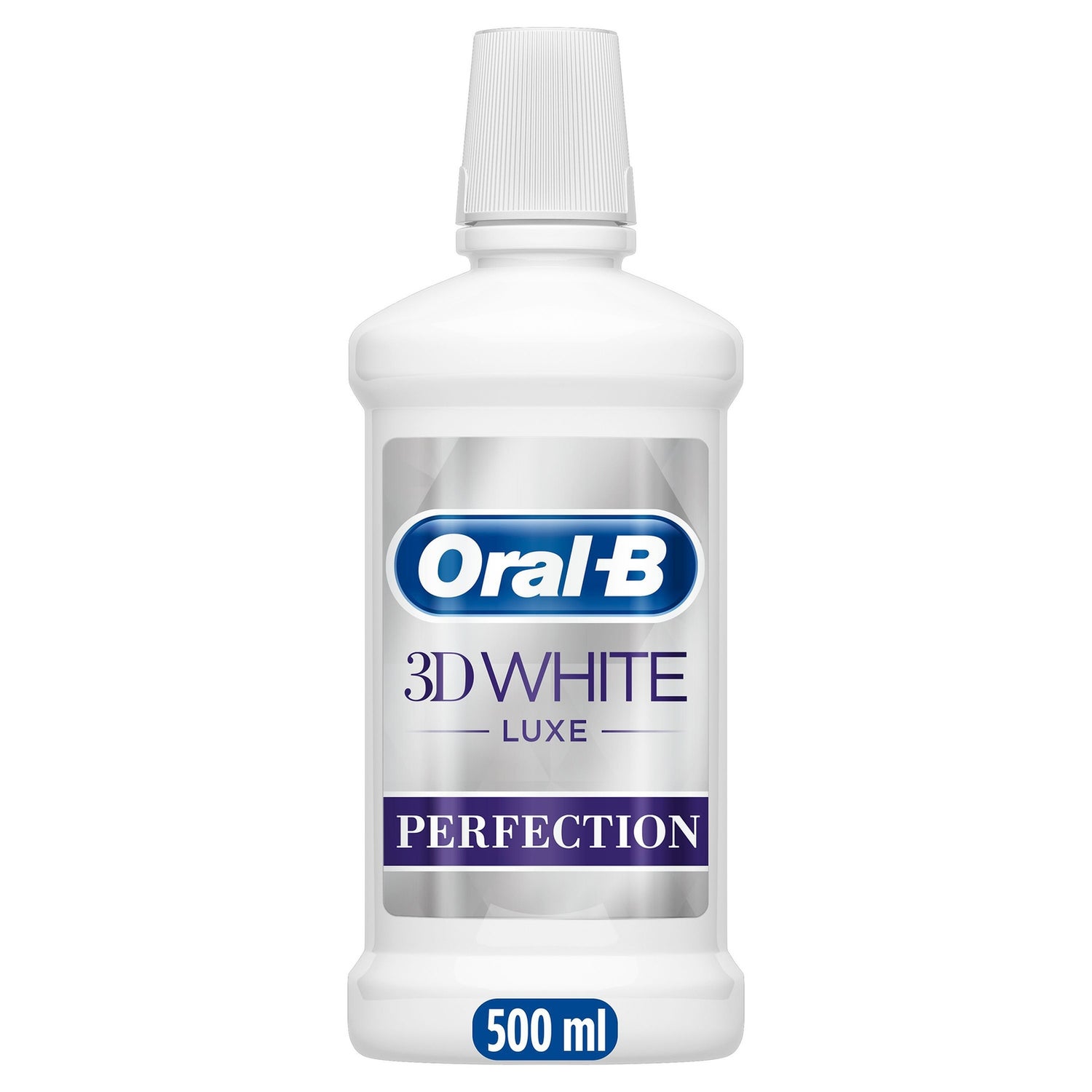 Oral-B 3D White Luxe Perfection Mouthwash 500 ml, Alcohol Free