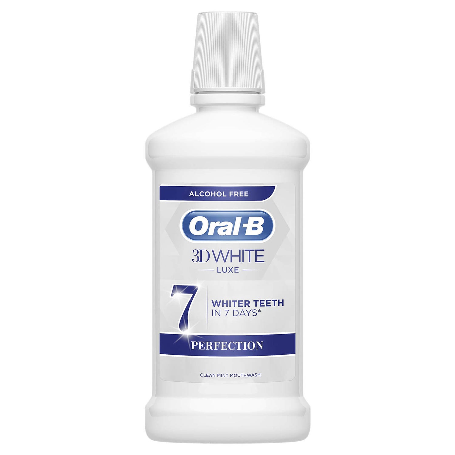 Oral-B 3D White Luxe Perfection Mouthwash 500 ml, Alcohol Free