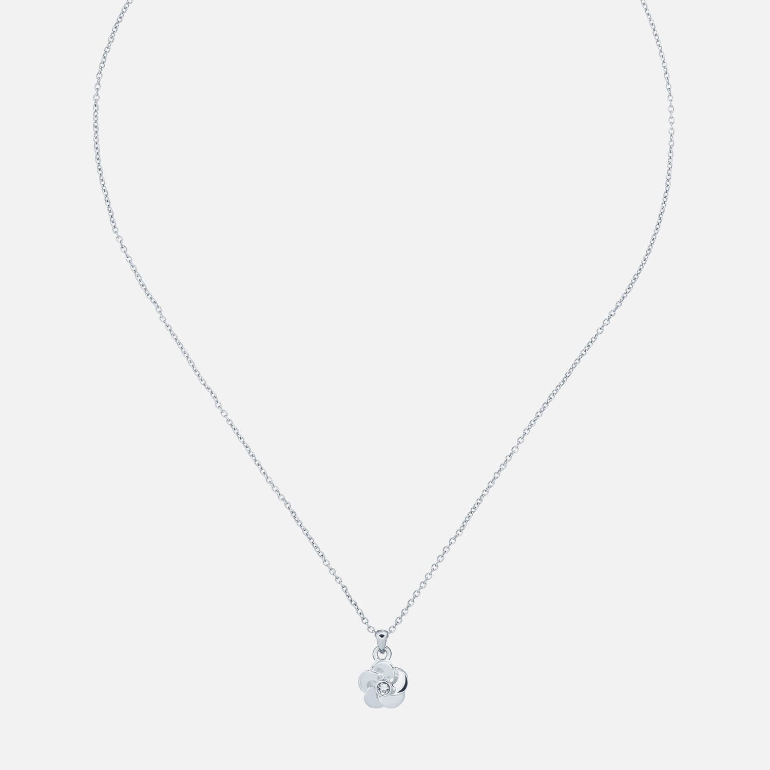 Ted Baker Women's Pelena: Flower Pendant - Silver Tone/Clear Crystal