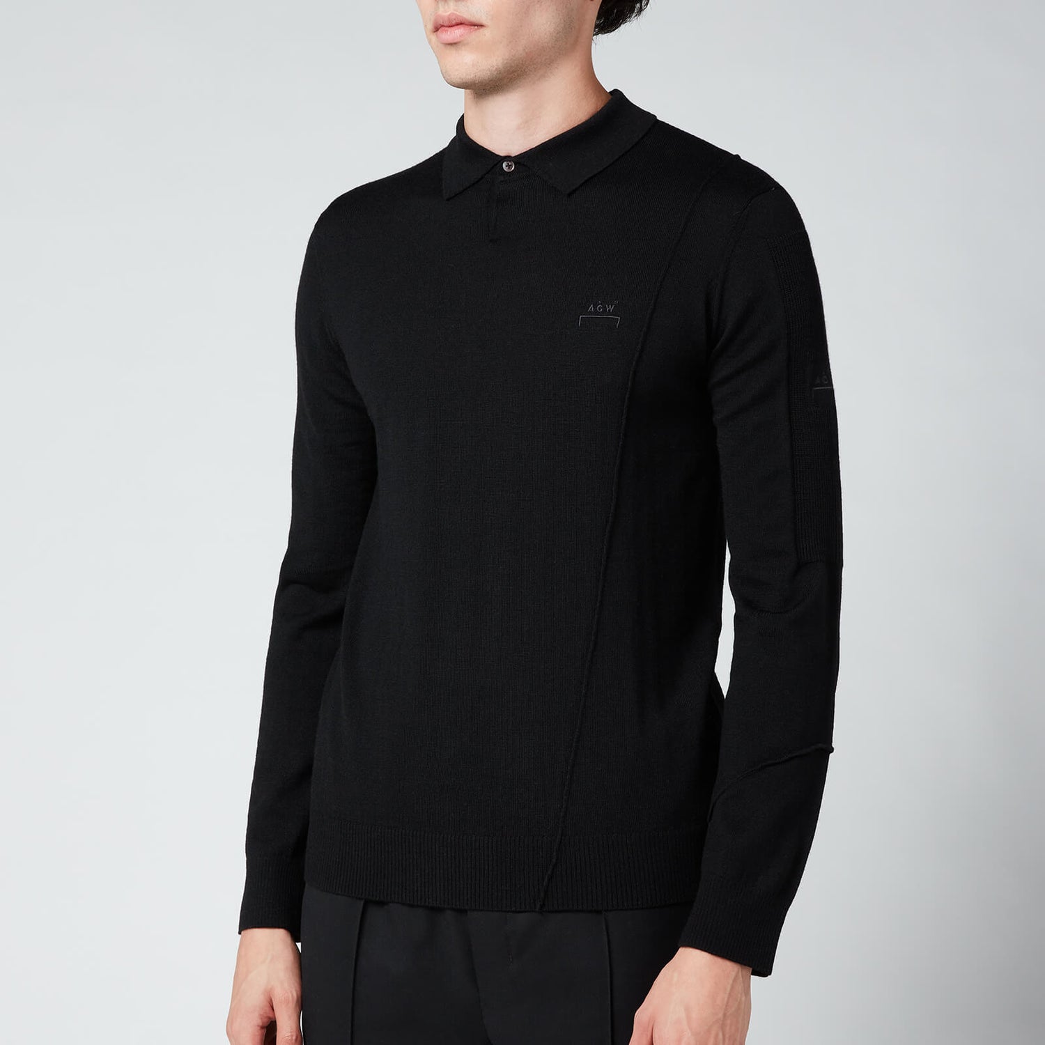 A-COLD-WALL* Men's Render Long Sleeve Polo Shirt - Black