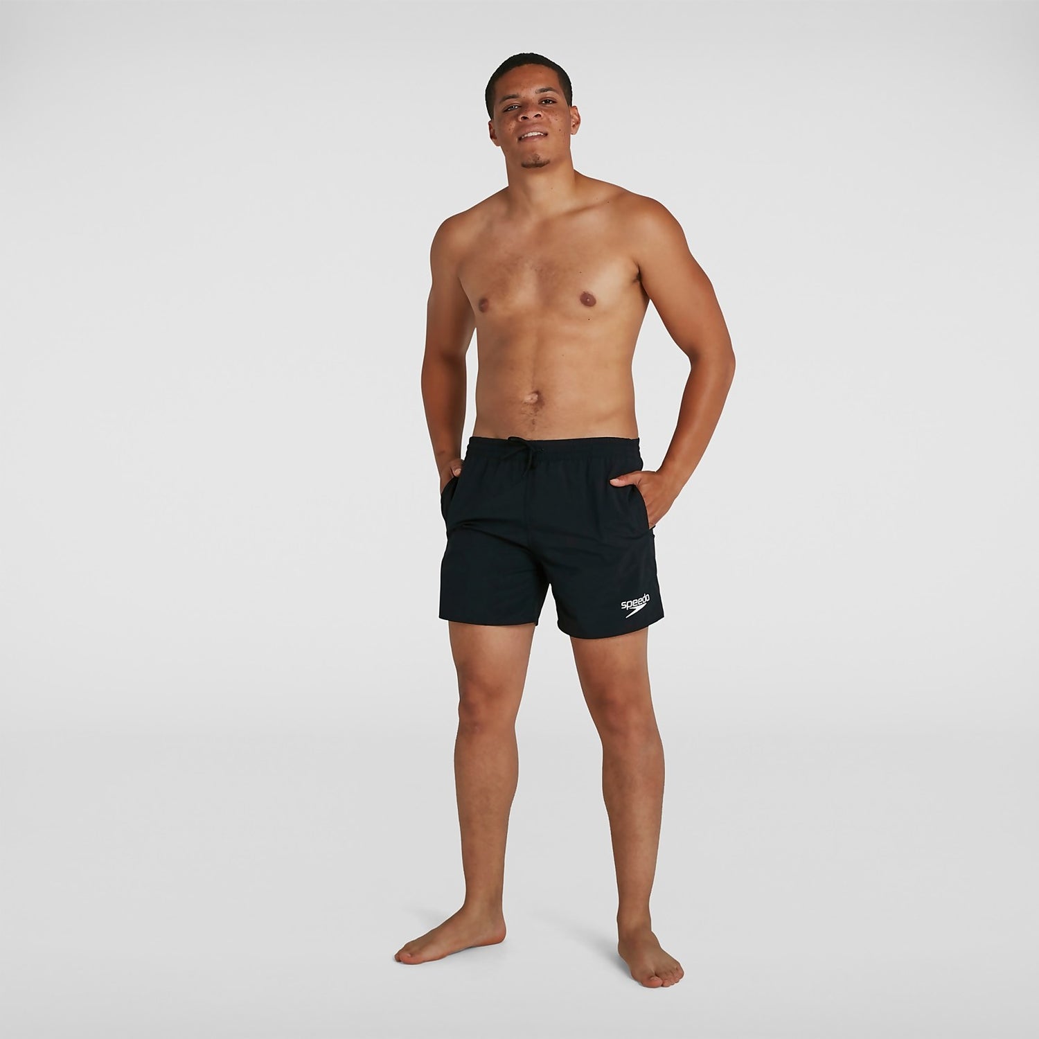 M Black/Oxid Grey Speedo Herren Multisport-Shorts mit Schwimmhose 16 Watershort 