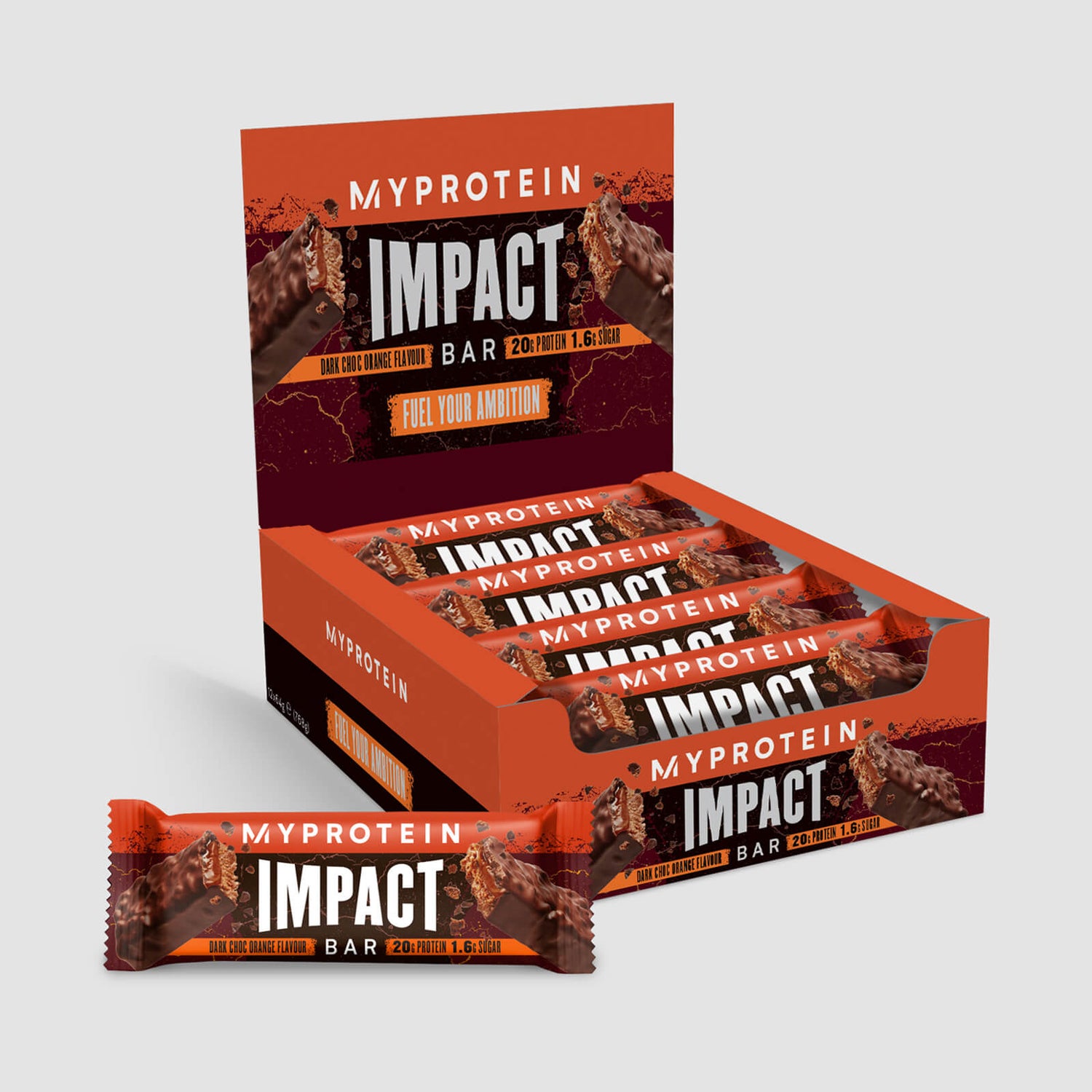 Barrita Impact Protein - 12Barritas - Chocolate con Naranja