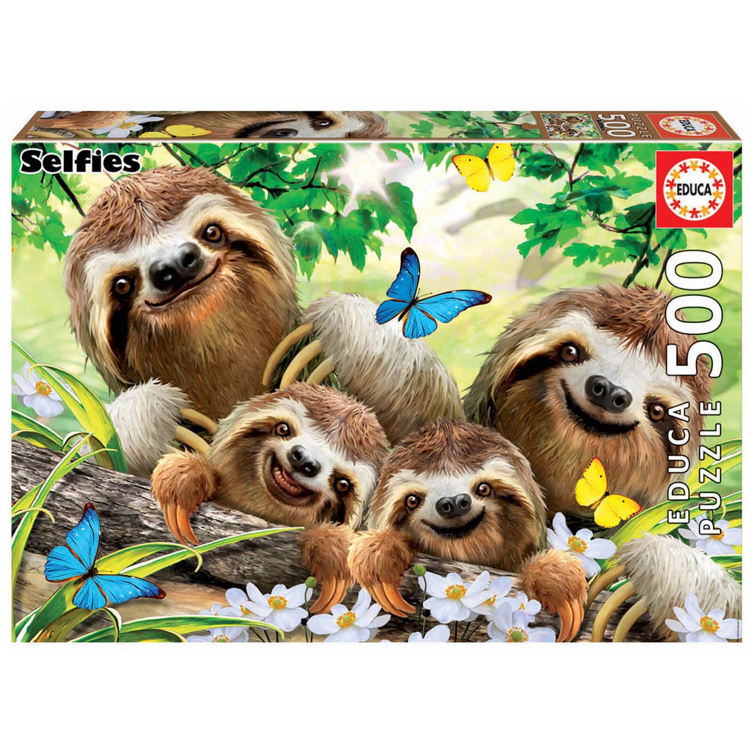 Sloth Family Selfie Jigsaw Puzzle (500 Pieces)