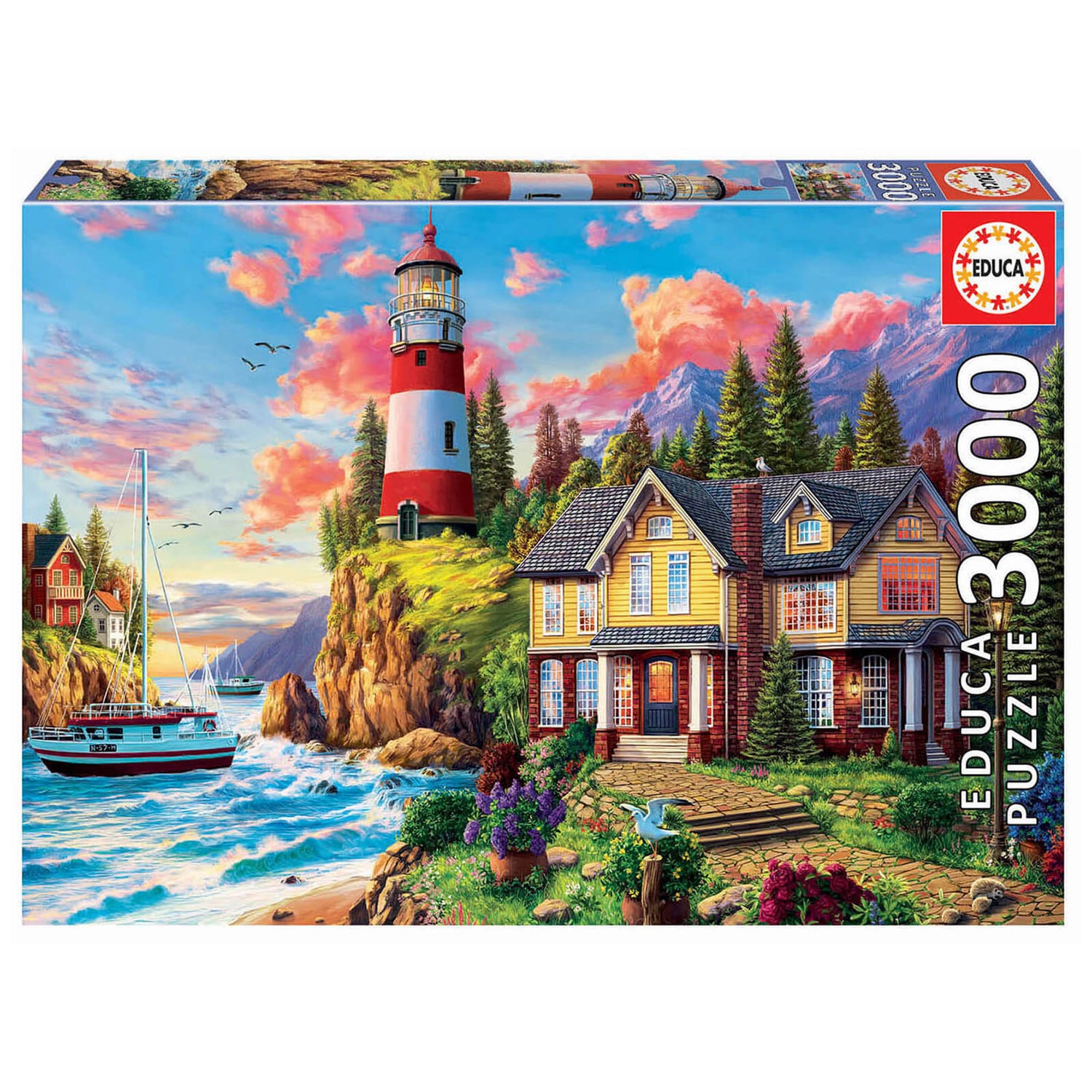 Lighthouse and Cottage Jigsaw Puzzle (3000 Pieces)