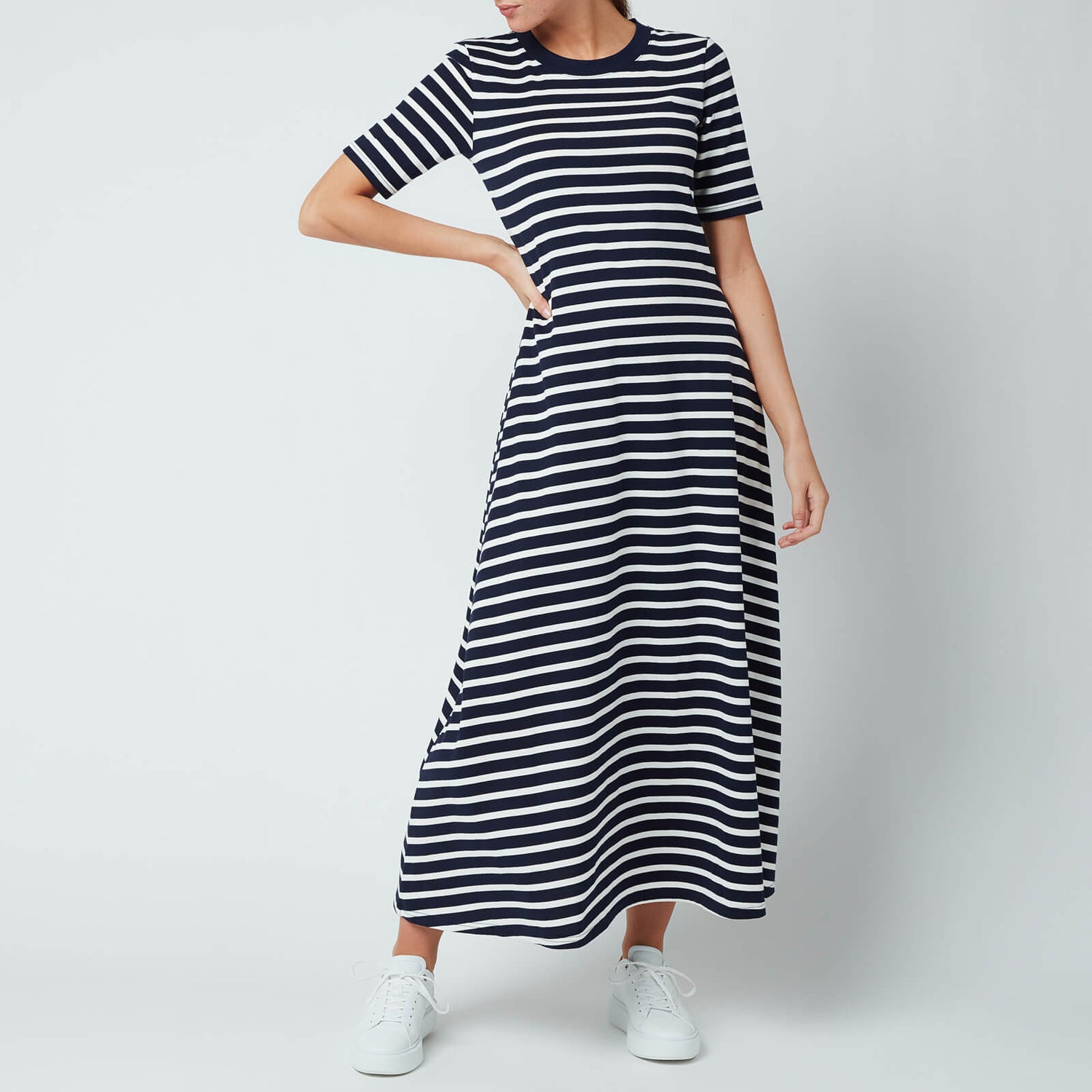 Kate Spade New York Women's Striped Midi Dress - Rich Navy
