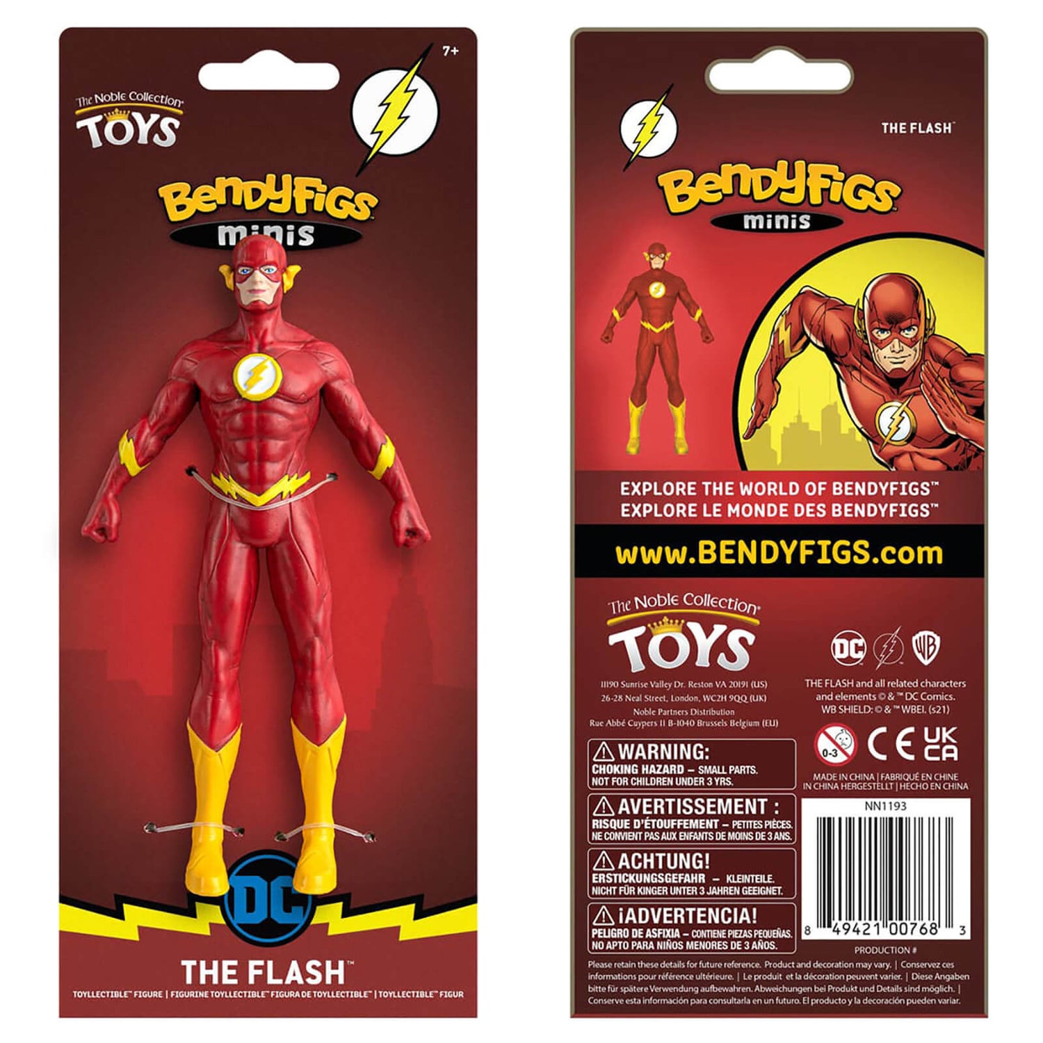 Noble Collection DC Comics Flash Mini Bendyfig 5.5 Inches