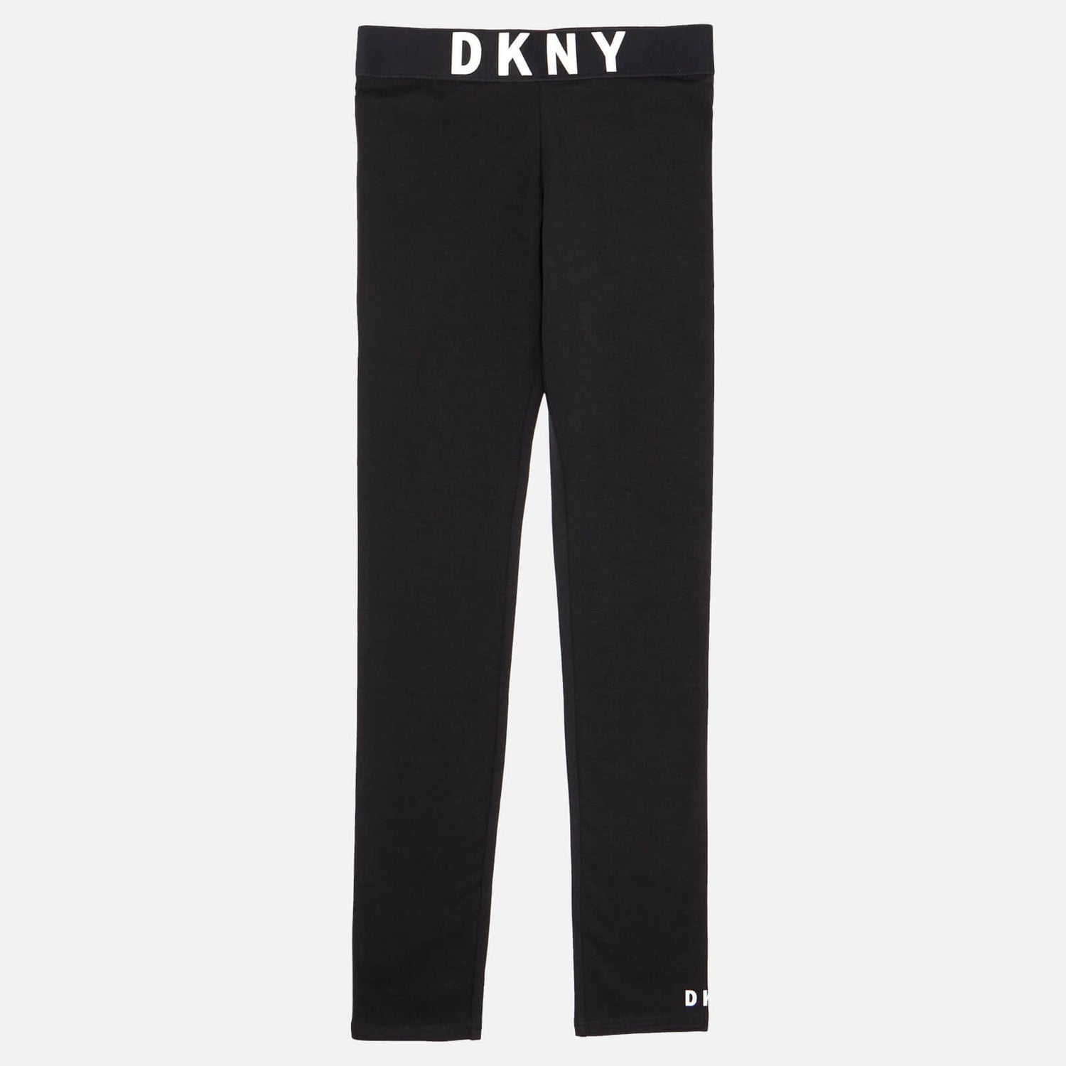 DKNY Girls' Logo Waist Leggings - Black