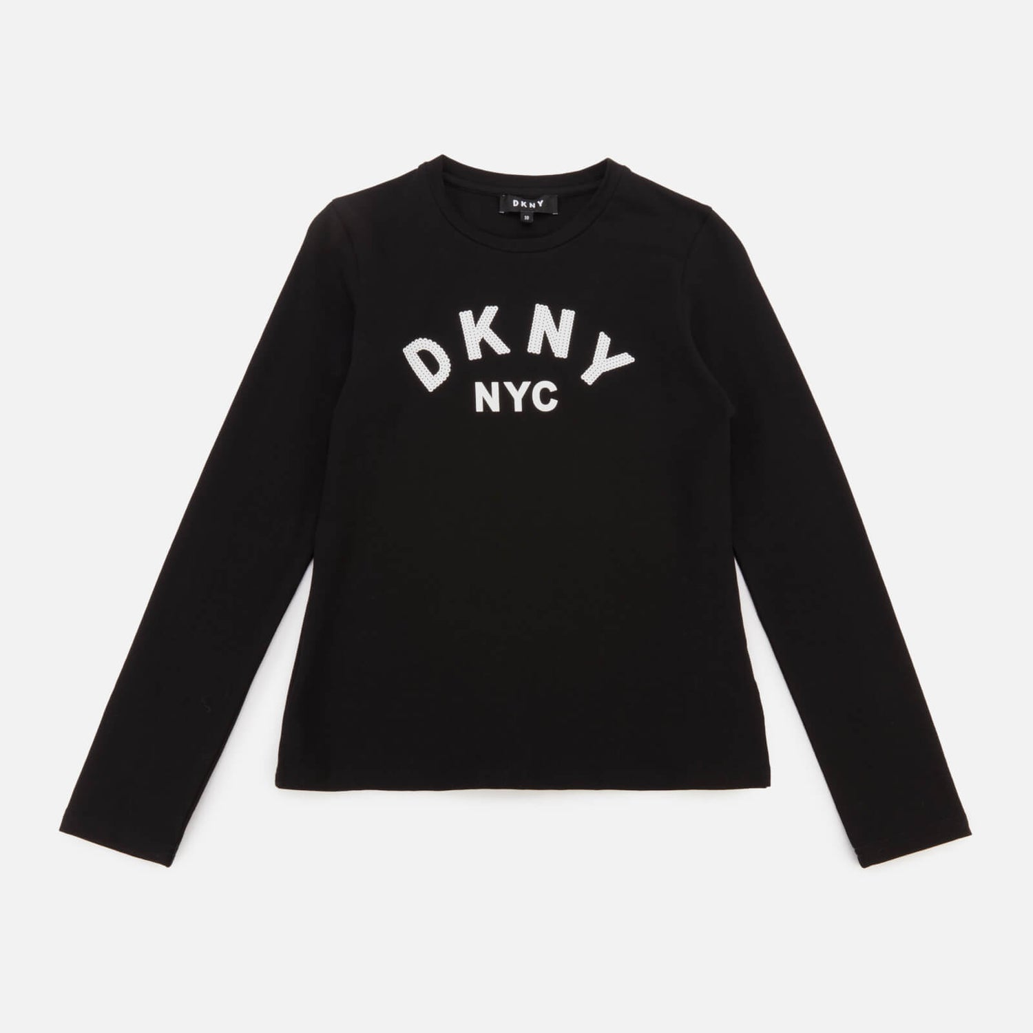 DKNY Girls' Long Sleeve T-Shirt - Black