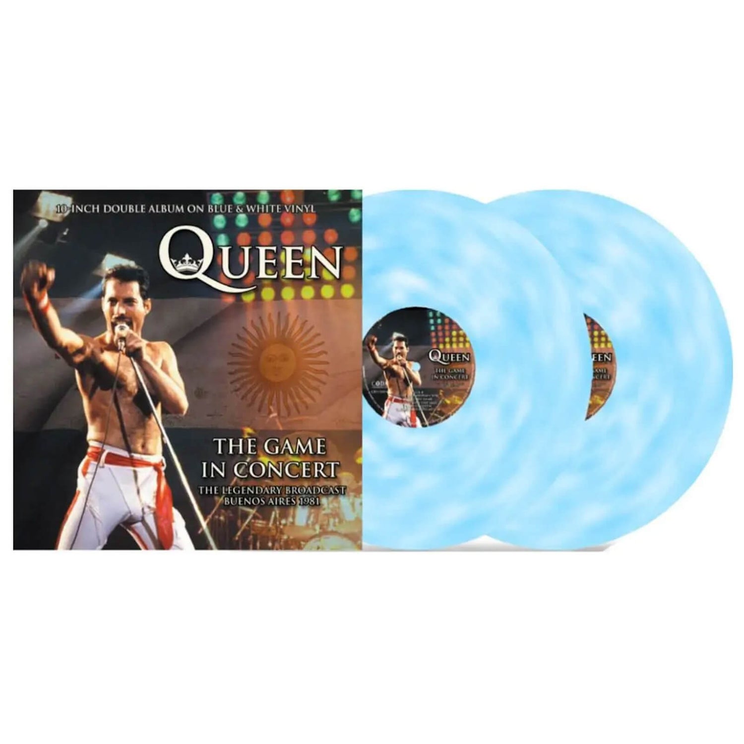 Queen - The Game In Concert (Blauw & Wit Vinyl) 2 x 25 cm