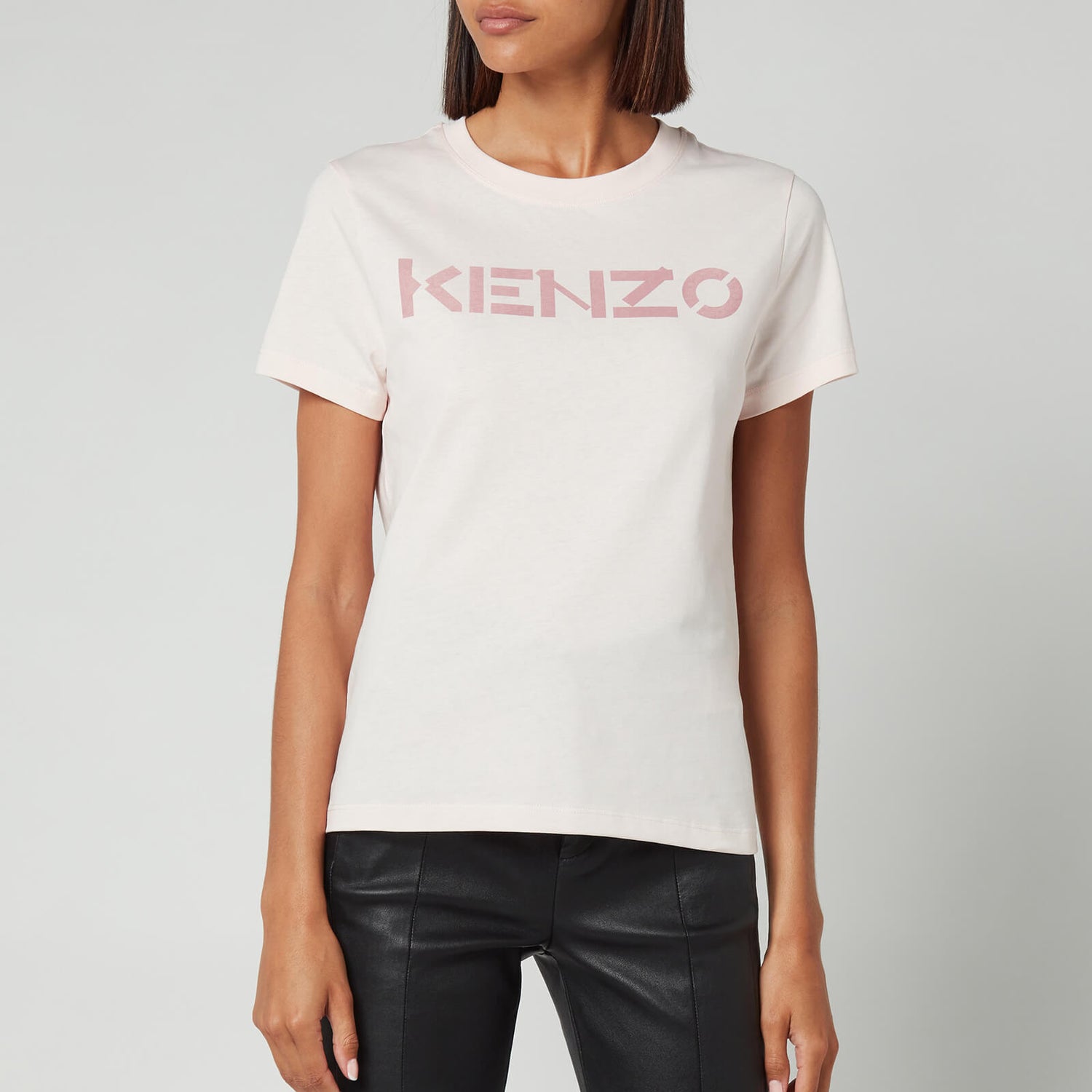 KENZO Women's Logo Classic T-Shirt - Faded Pink