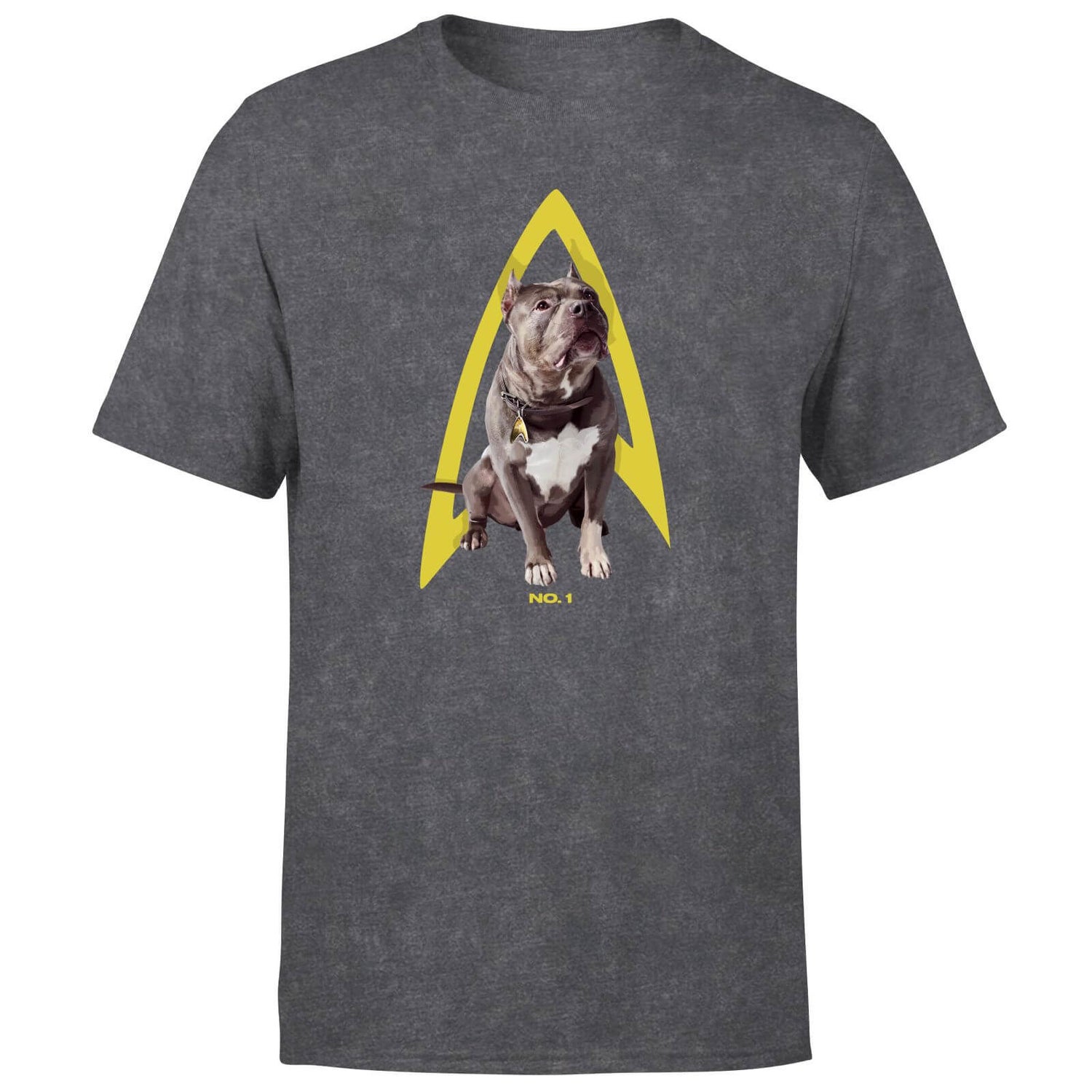 Camiseta unisex Star Trek: Picard Number One - Negro lavado ácido